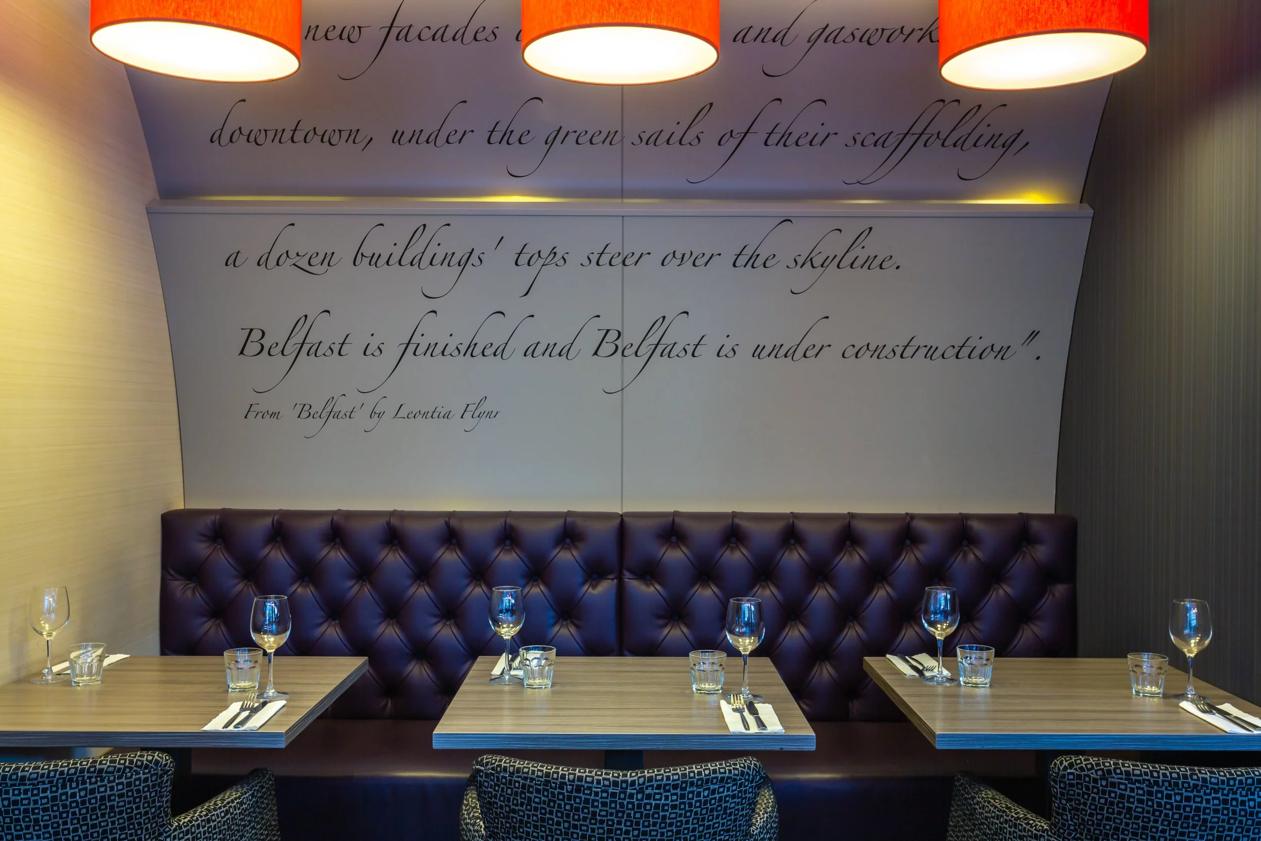 IBIS Hotels Belfast – Dining room set up for dinner – Hotel Photography by Sequoia Studios