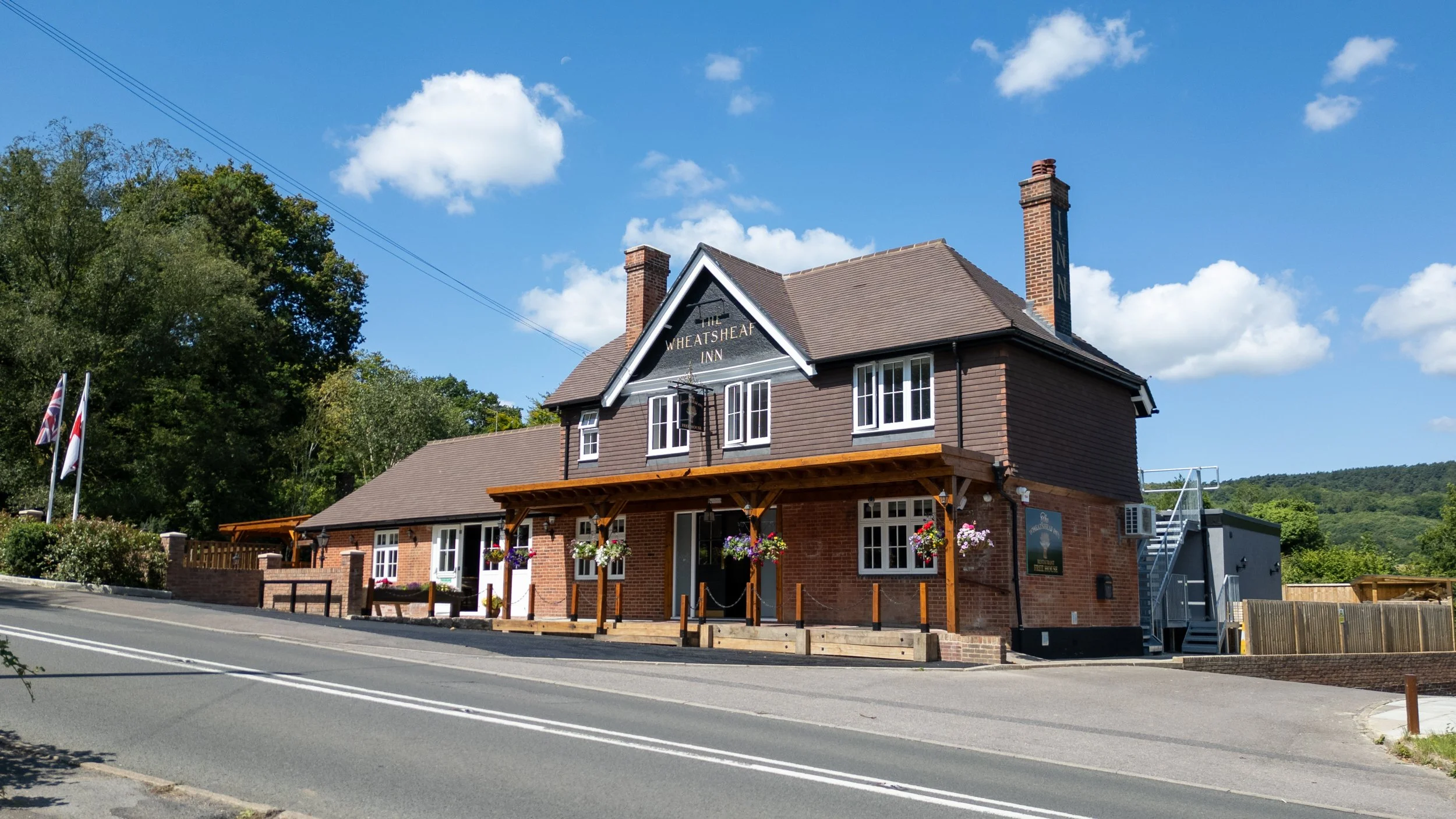 Exterior of The Wheatsheaf Inn in Grayswood, just outside Haslemere, Surrey