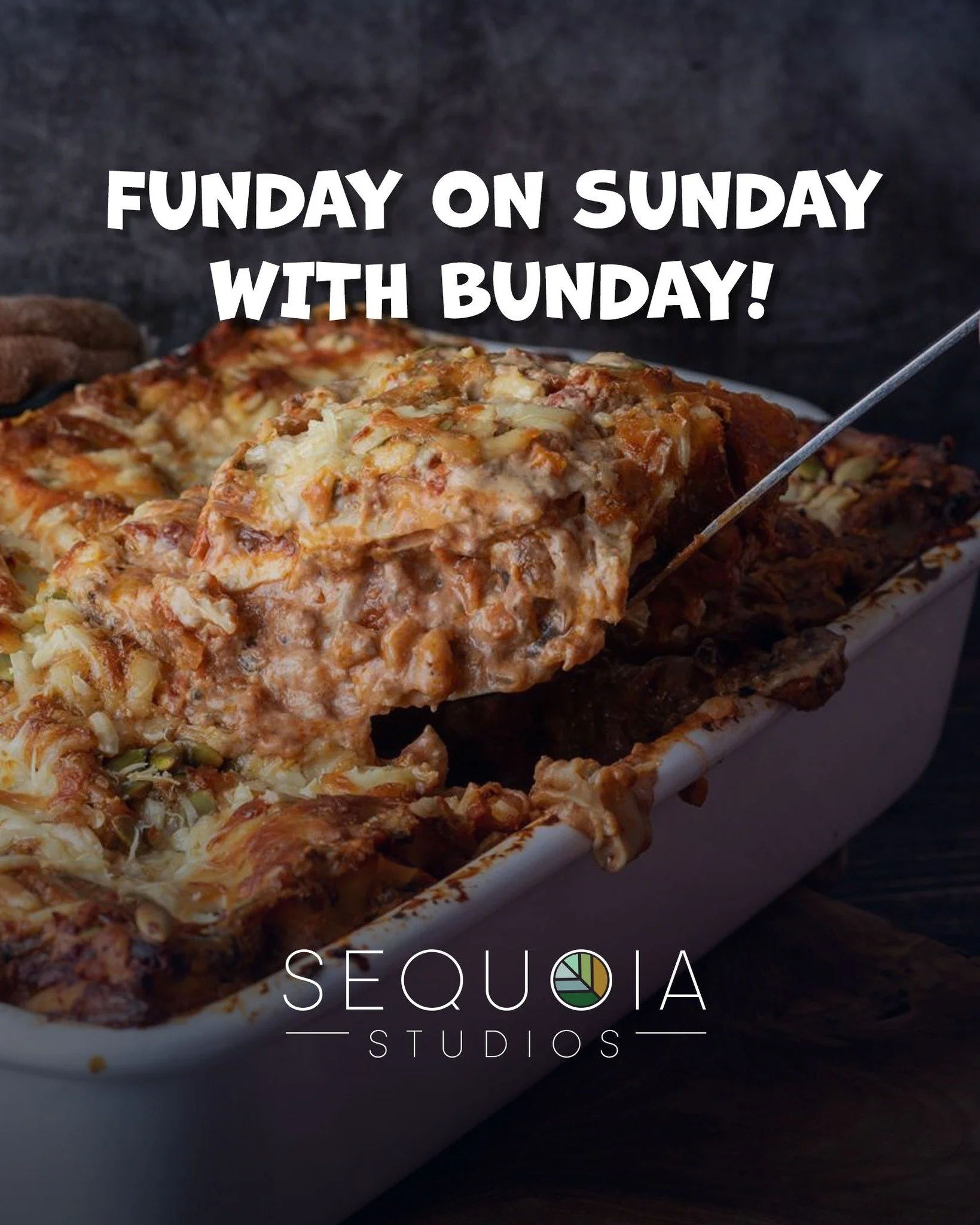🍂 Funday on Sunday with Bunday &mdash; Luring Autumn Lasagne

Our lasagne, full of seasonal ingredients.

Layers of roasted butternut squash, aubergine and rich beef rag&ugrave; with a creamy porcini and ricotta b&eacute;chamel, baked golden and bub