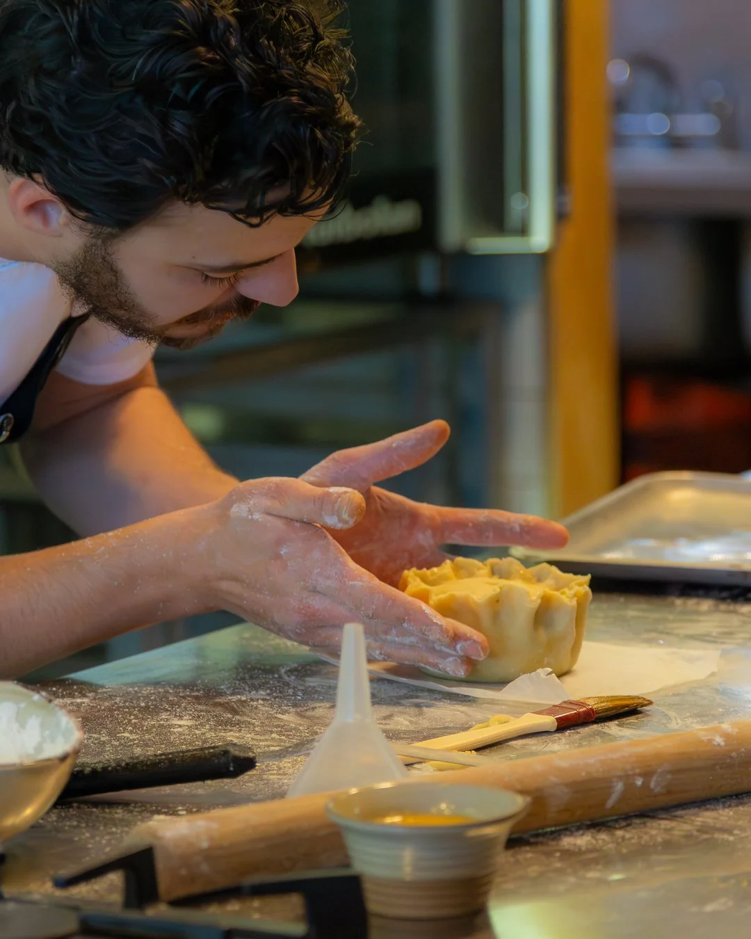 British Pie Week continues and this time it's personal!

I learned to make pork pies at @rivercottagehq on their brilliant Proper Pies and Pastry course. Traditional hand-raised, hot water pastry pies. The kind you shape by hand while the pastry is s