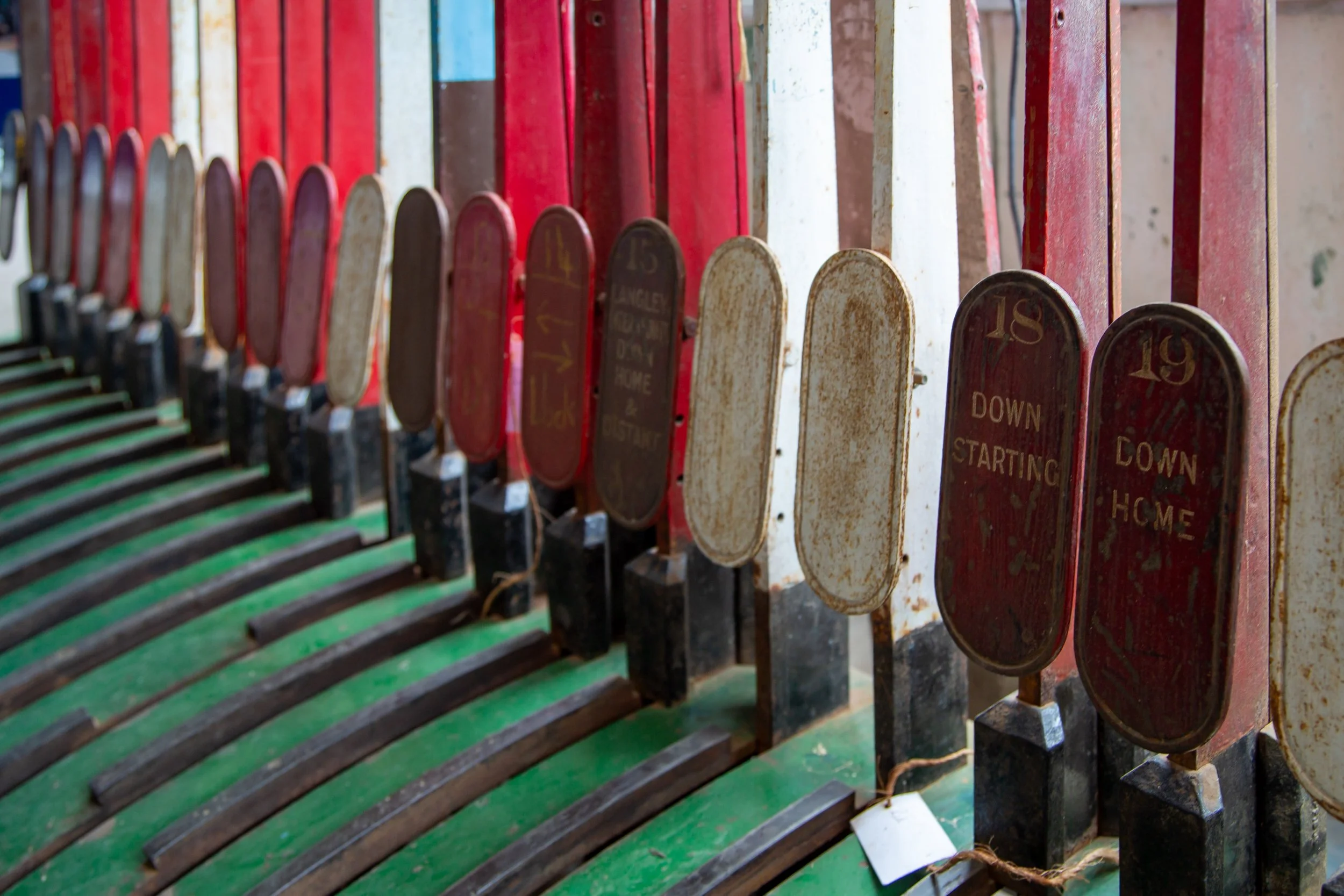 Old-fashioned pedals to operate de-commissioned Liphook Signal Box – Hollycombe Steam In The Country – Charitable Event Photography by Sequoia Studios
