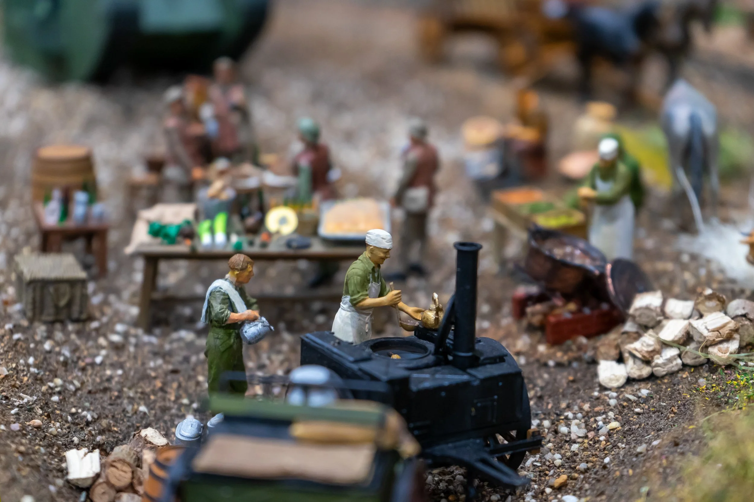 Model army chef scene – Hollycombe Mega Model Weekend – Charitable Event Photography by Sequoia Studios