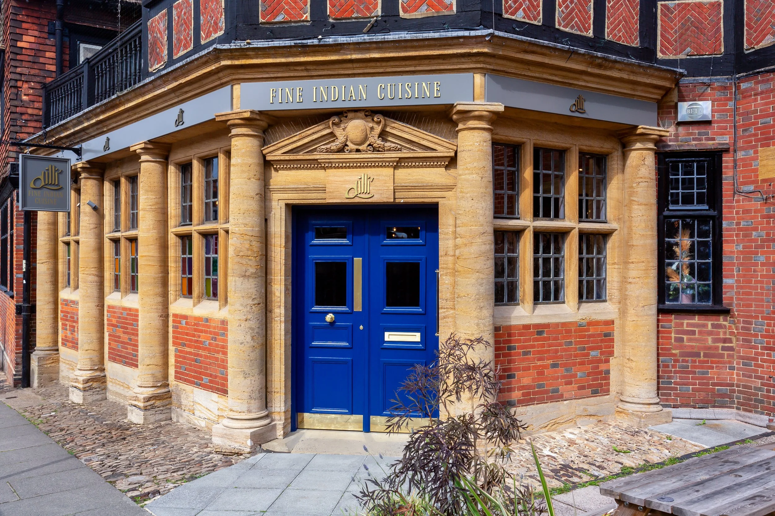 Daytime exterior of The Dilli restaurant, serving fine Indian cuisine in Haslemere, Surrey