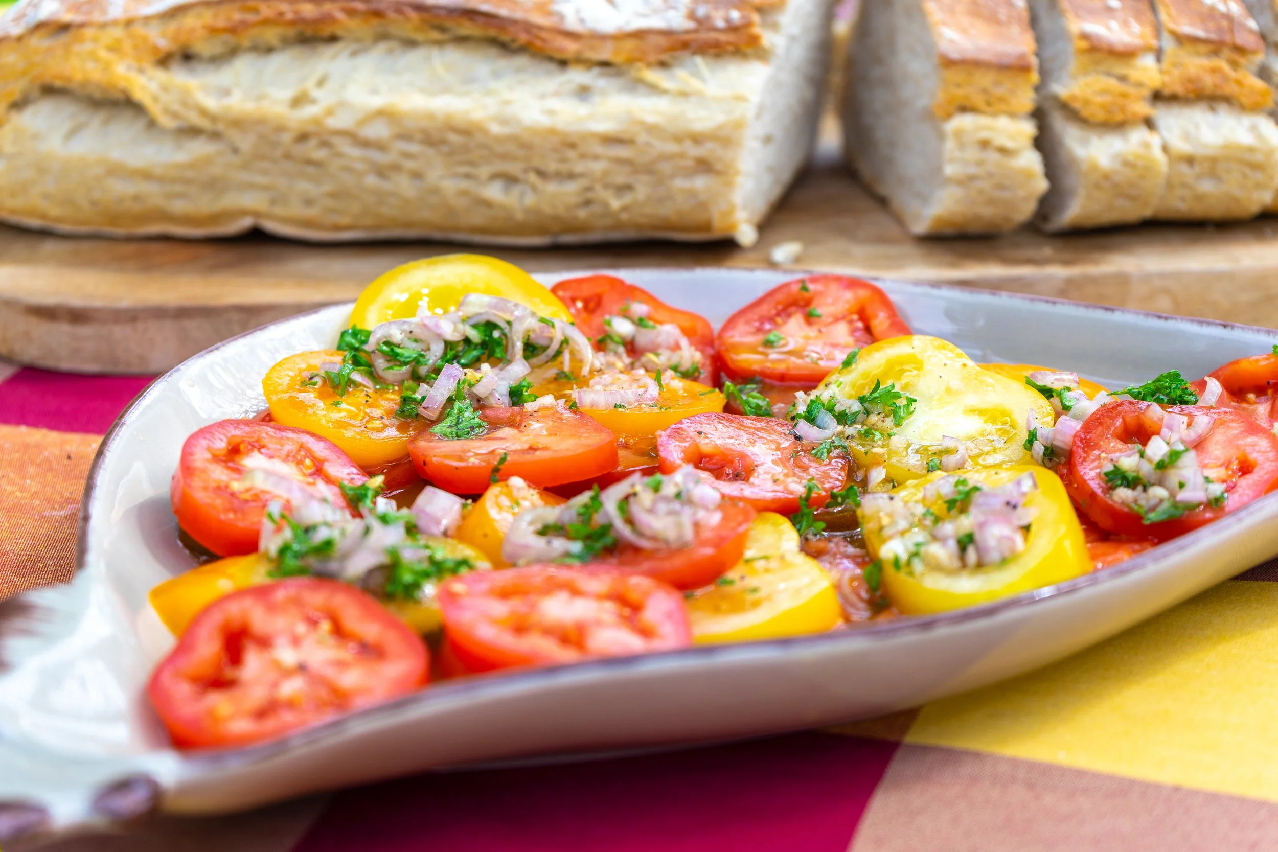 Heritage tomato salad