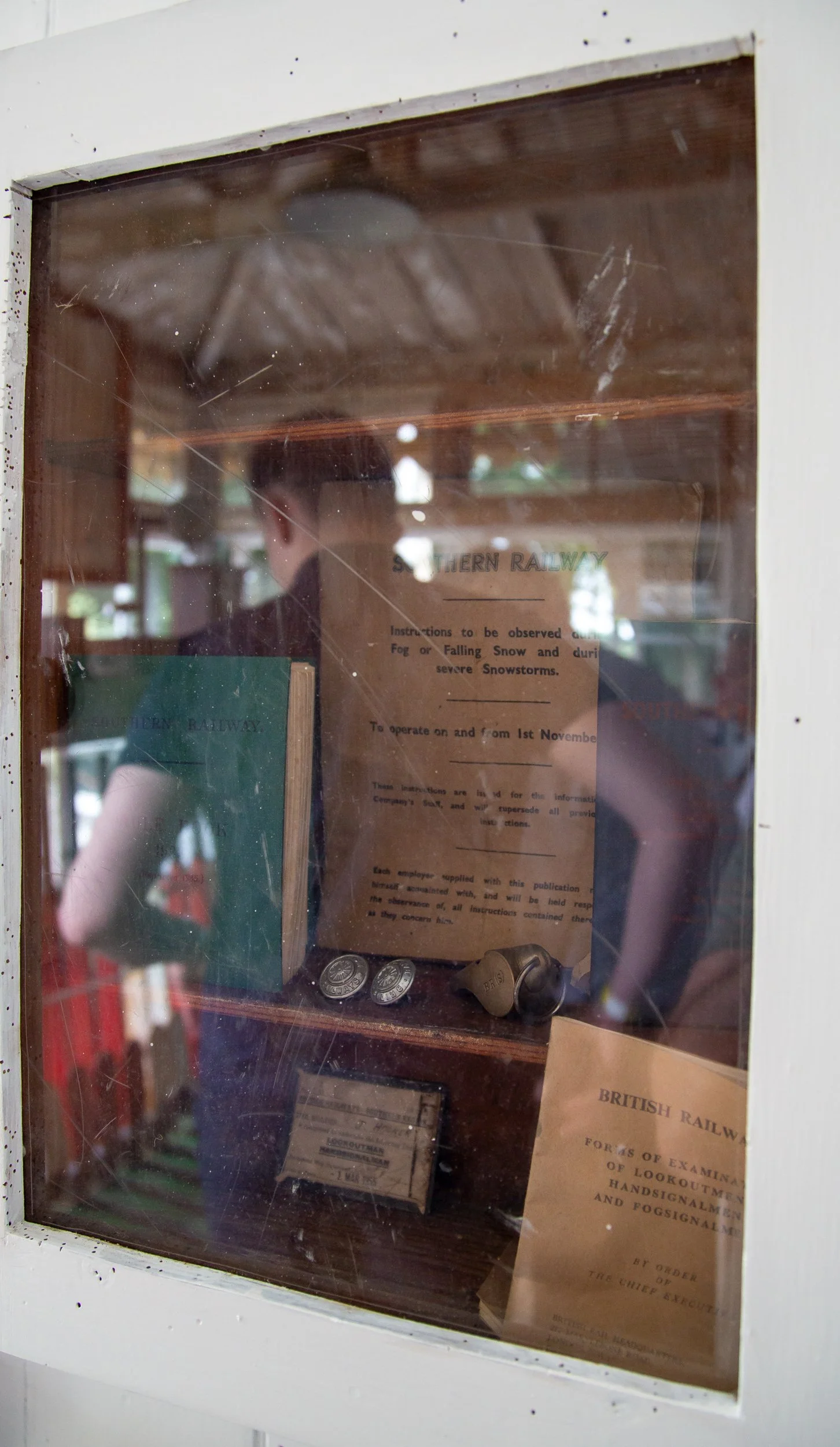 People inside de-commissioned Liphook Signal Box – Hollycombe Steam In The Country – Charitable Event Photography by Sequoia Studios