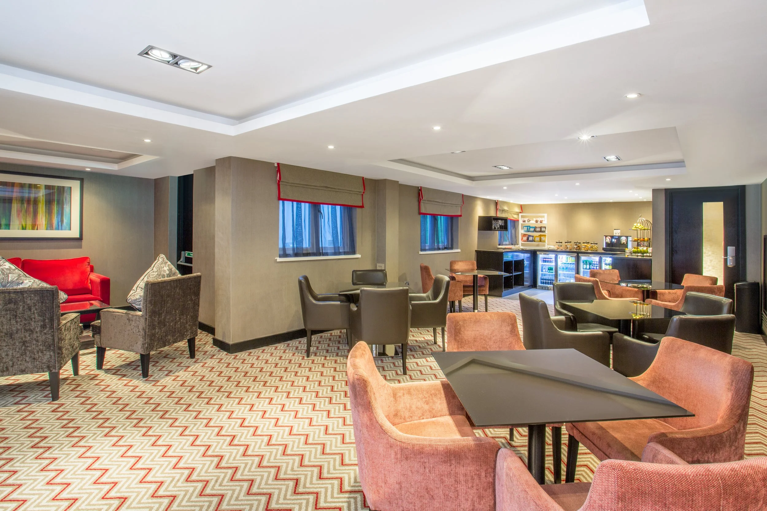 Executive club lounge at Crowne Plaza hotel in Gerrards Cross