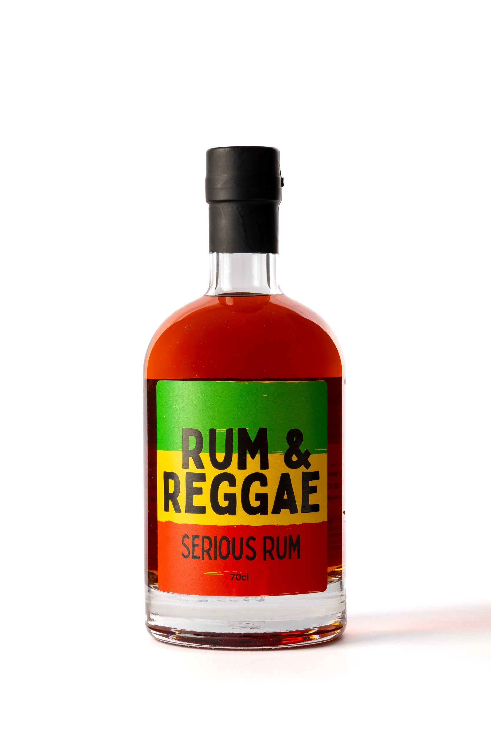 Rum &amp; Reggae Serious Rum product shot isolated on white background