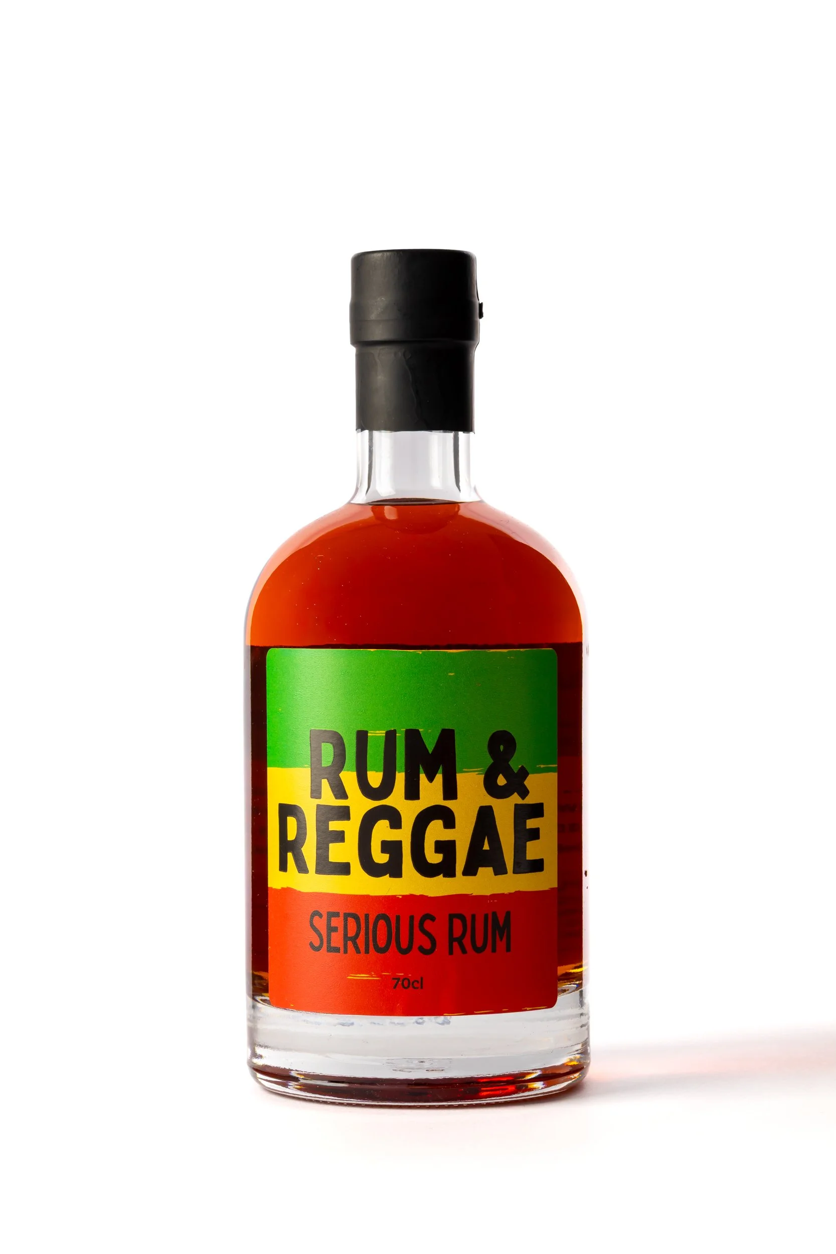 Rum &amp; Reggae Serious Rum product shot isolated on white background