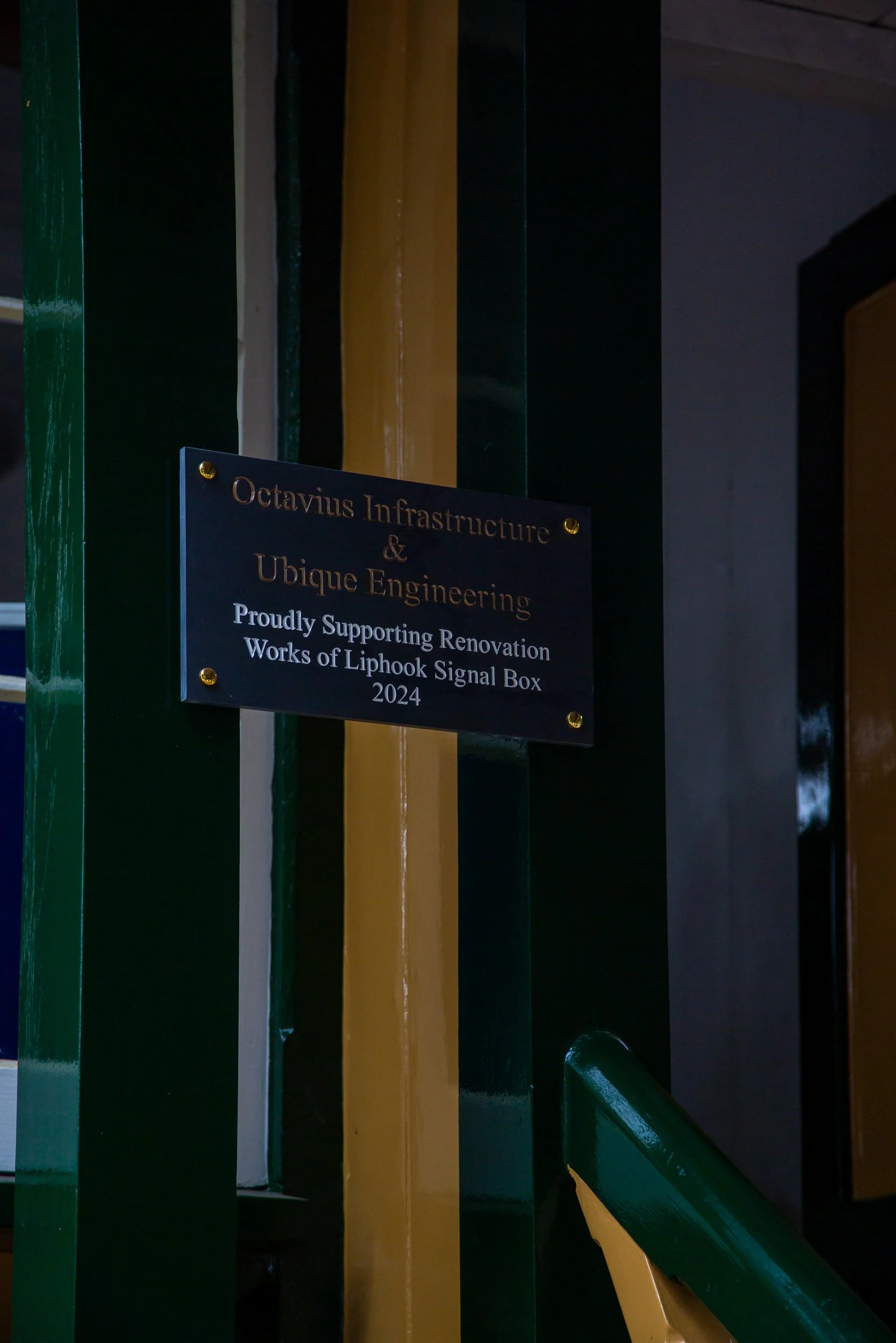 Plaque commemorating opening of de-commissioned Liphook Signal Box – Hollycombe Steam In The Country – Charitable Event Photography by Sequoia Studios
