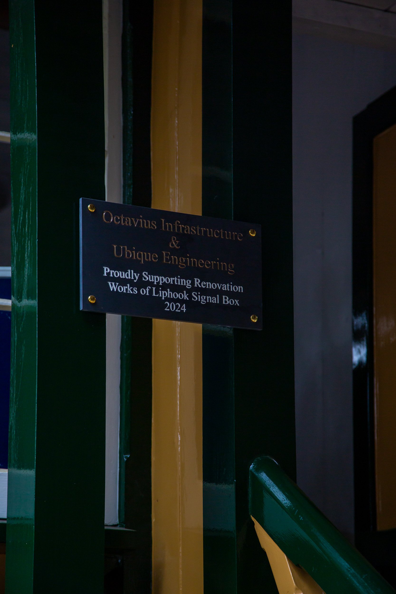 Plaque commemorating opening of de-commissioned Liphook Signal Box – Hollycombe Steam In The Country – Charitable Event Photography by Sequoia Studios