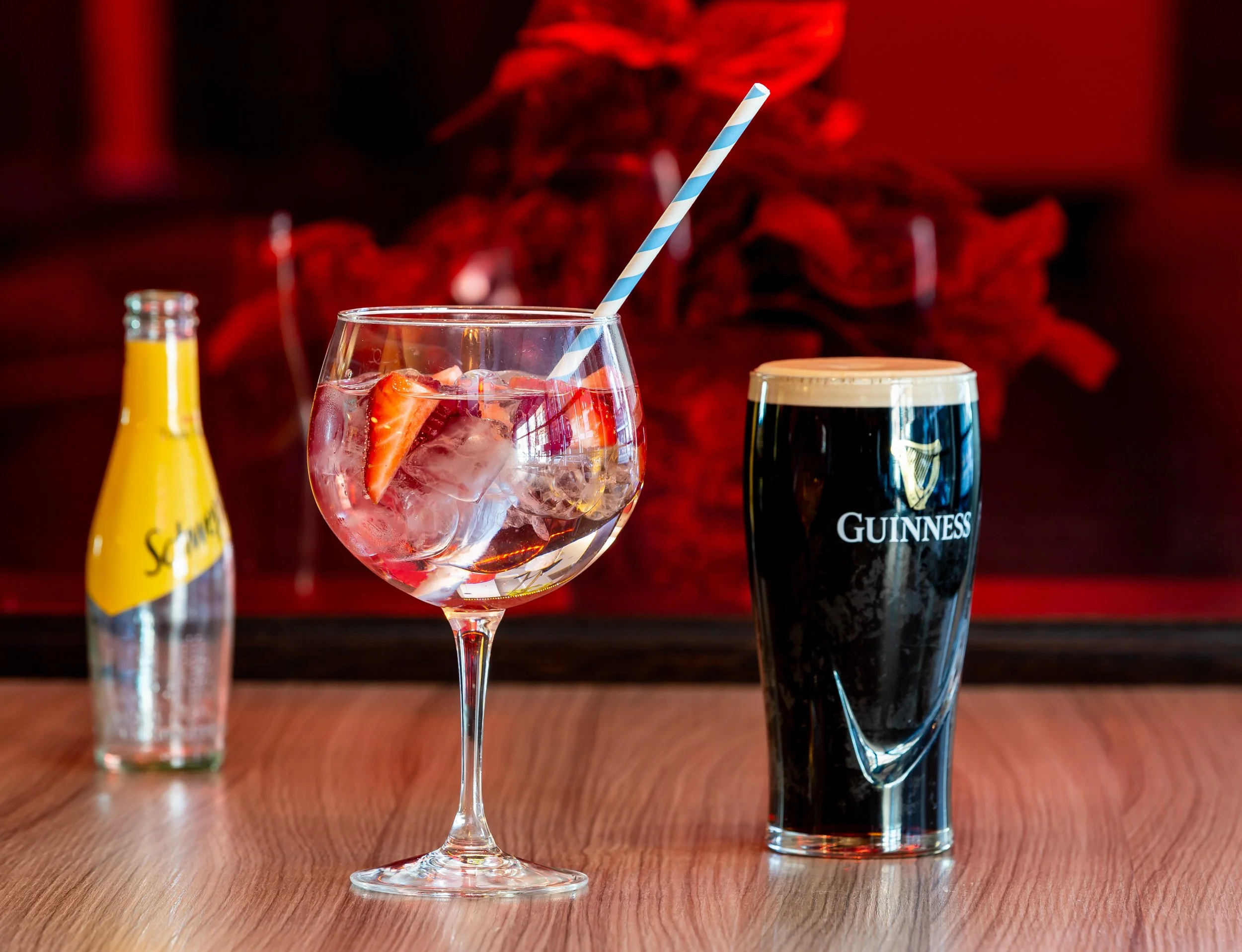 IBIS Hotels Belfast – drinks cameo of gin and tonic and pint of Guinness – Hotel Photography by Sequoia Studios