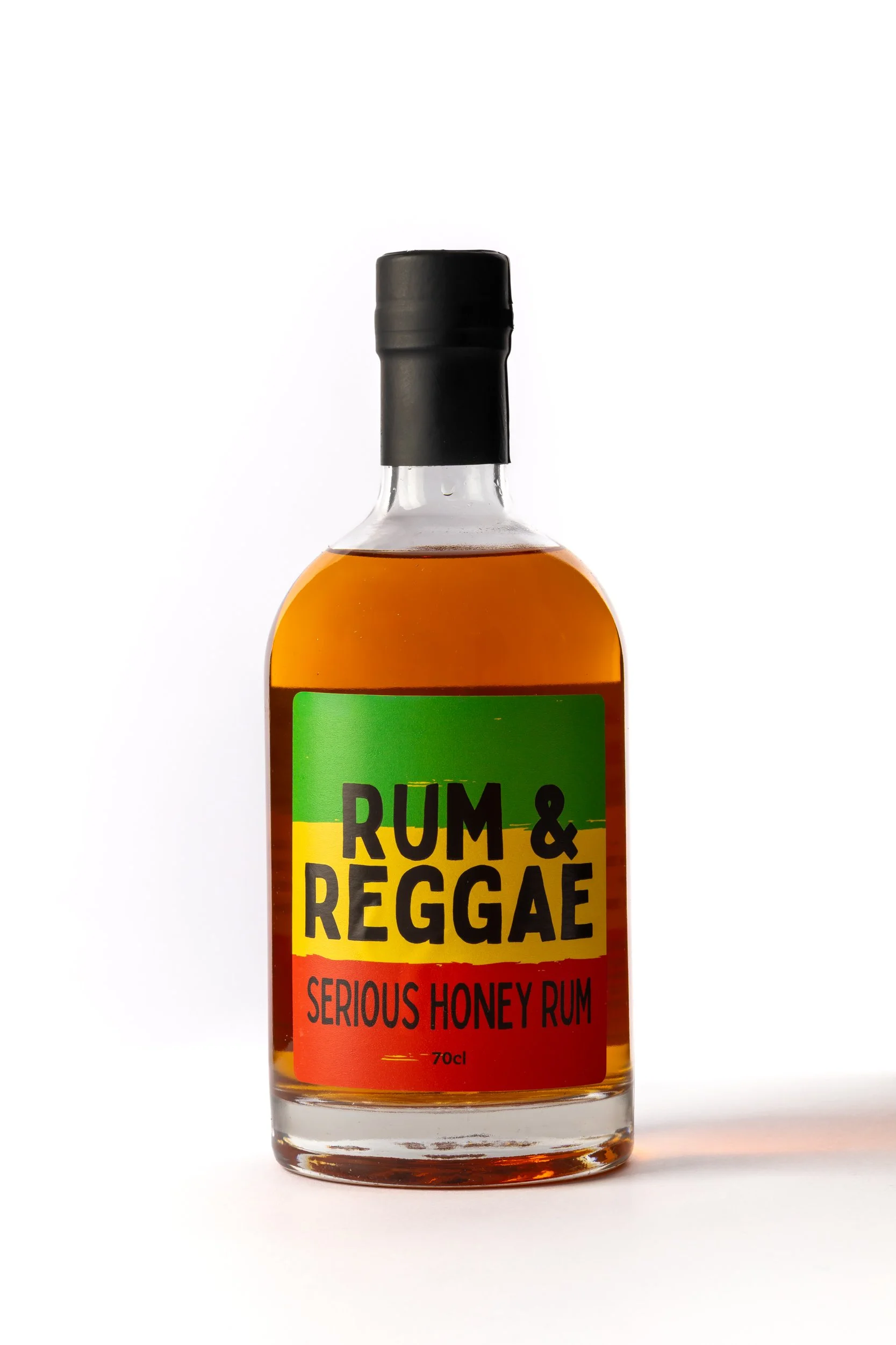Rum &amp; Reggae Serious Honey Rum product shot isolated on white background