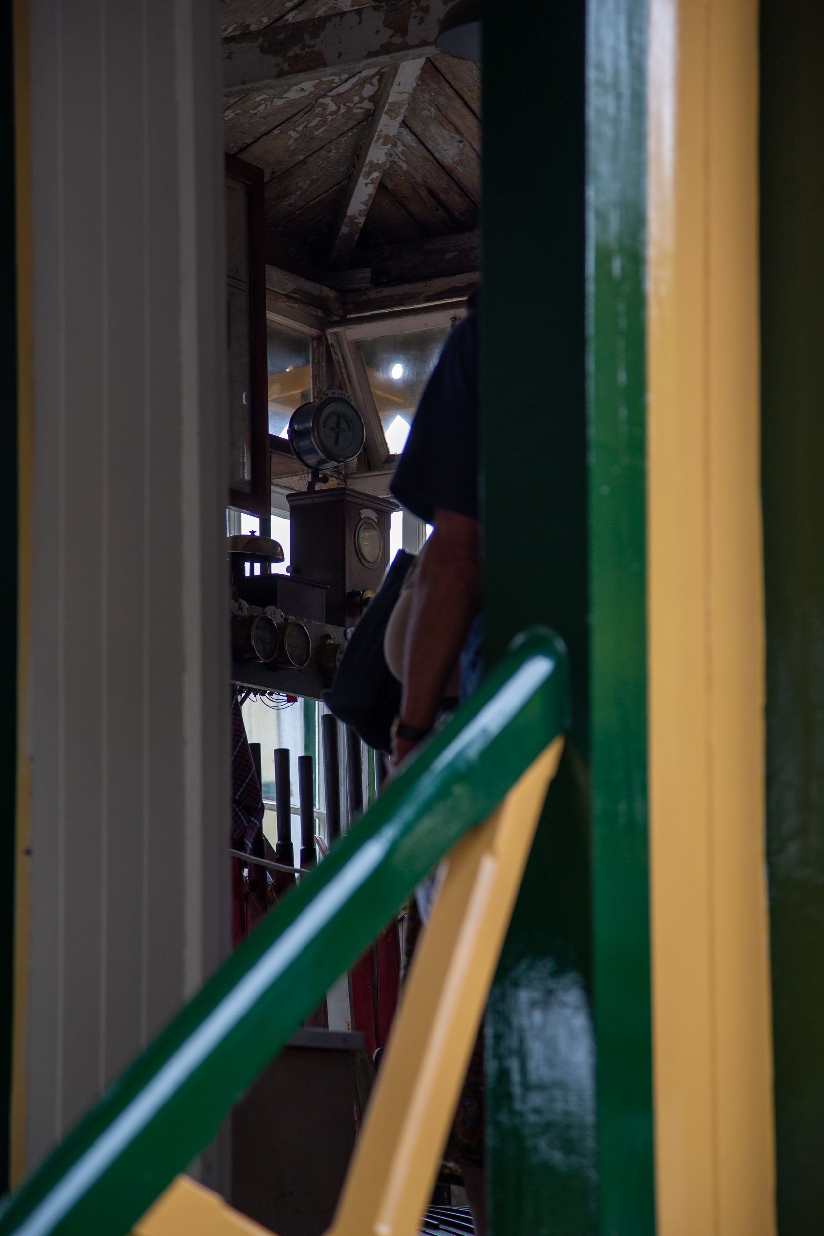 View through door into de-commissioned Liphook Signal Box – Hollycombe Steam In The Country – Charitable Event Photography by Sequoia Studios