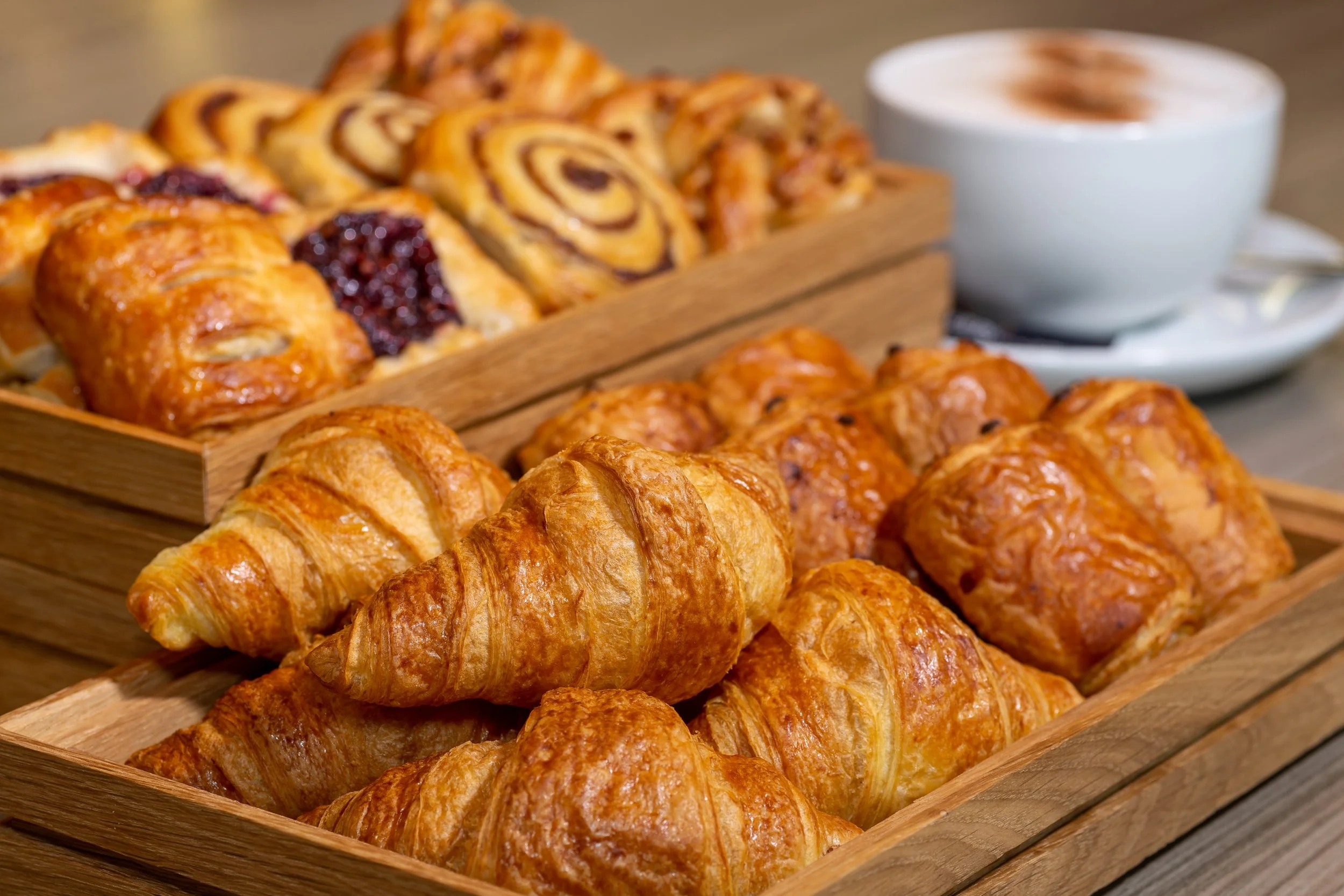 Croissants and other breakfast pastries