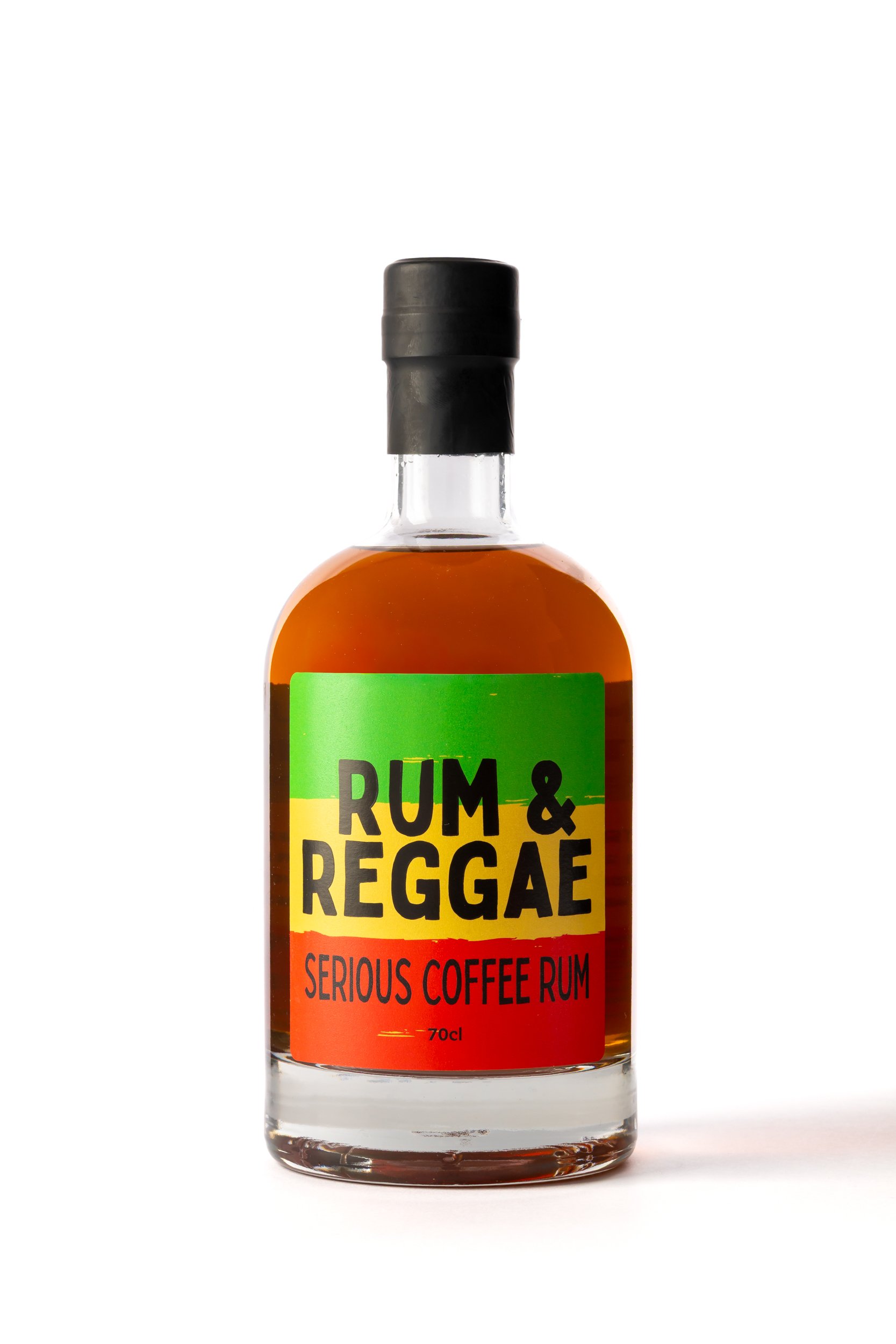 Rum &amp; Reggae Serious Coffee Rum product shot isolated on white background