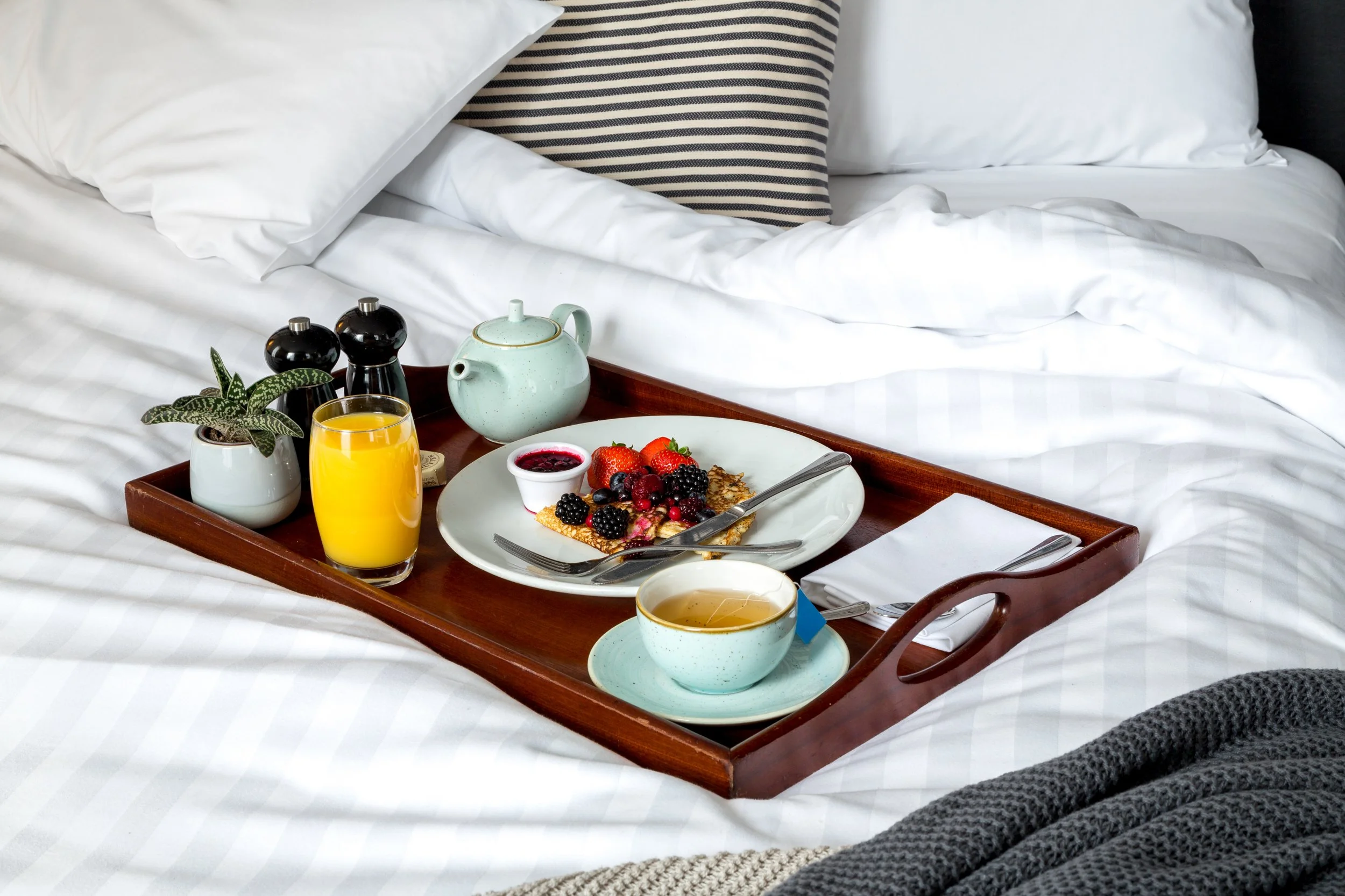 Breakfast served in bed