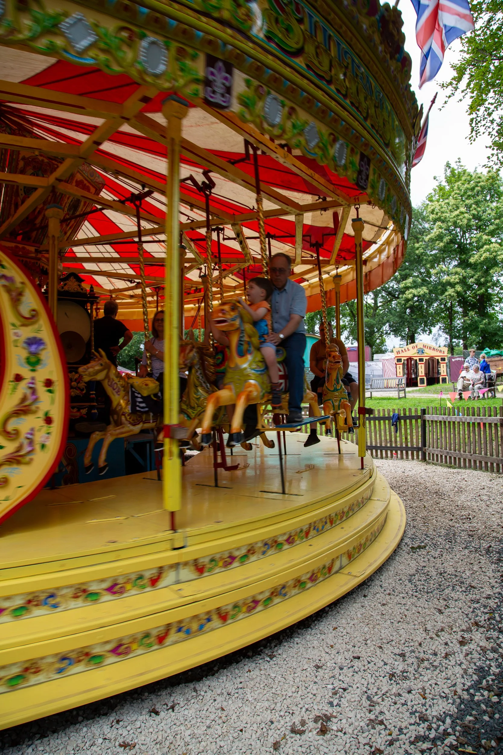 Steam-powered merry-go-round ride – Hollycombe Steam In The Country – Event Photography by Sequoia Studios