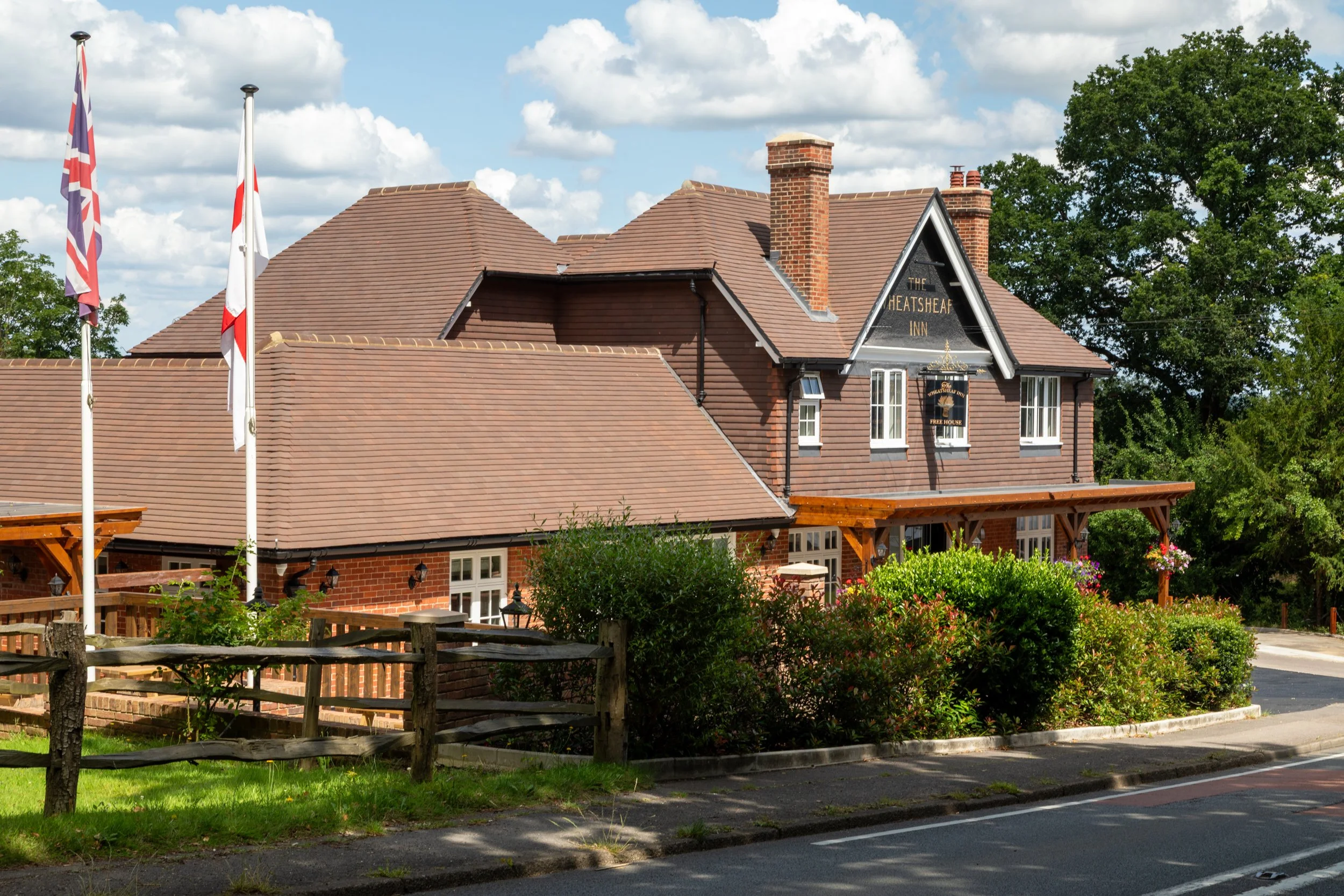 Exterior of The Wheatsheaf Inn in Grayswood, just outside Haslemere, Surrey