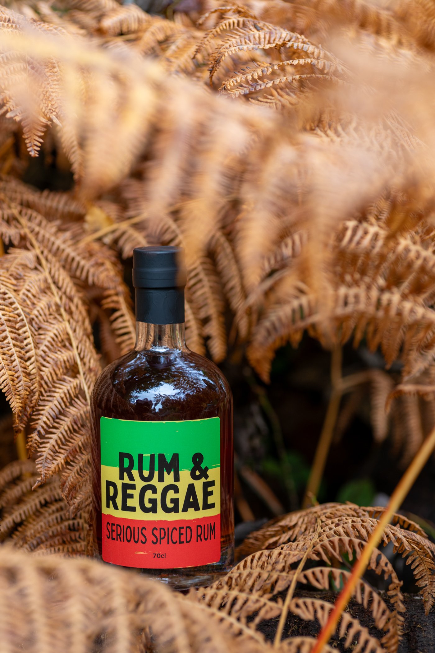 Rum &amp; Reggae Serious Spiced Rum in bracken