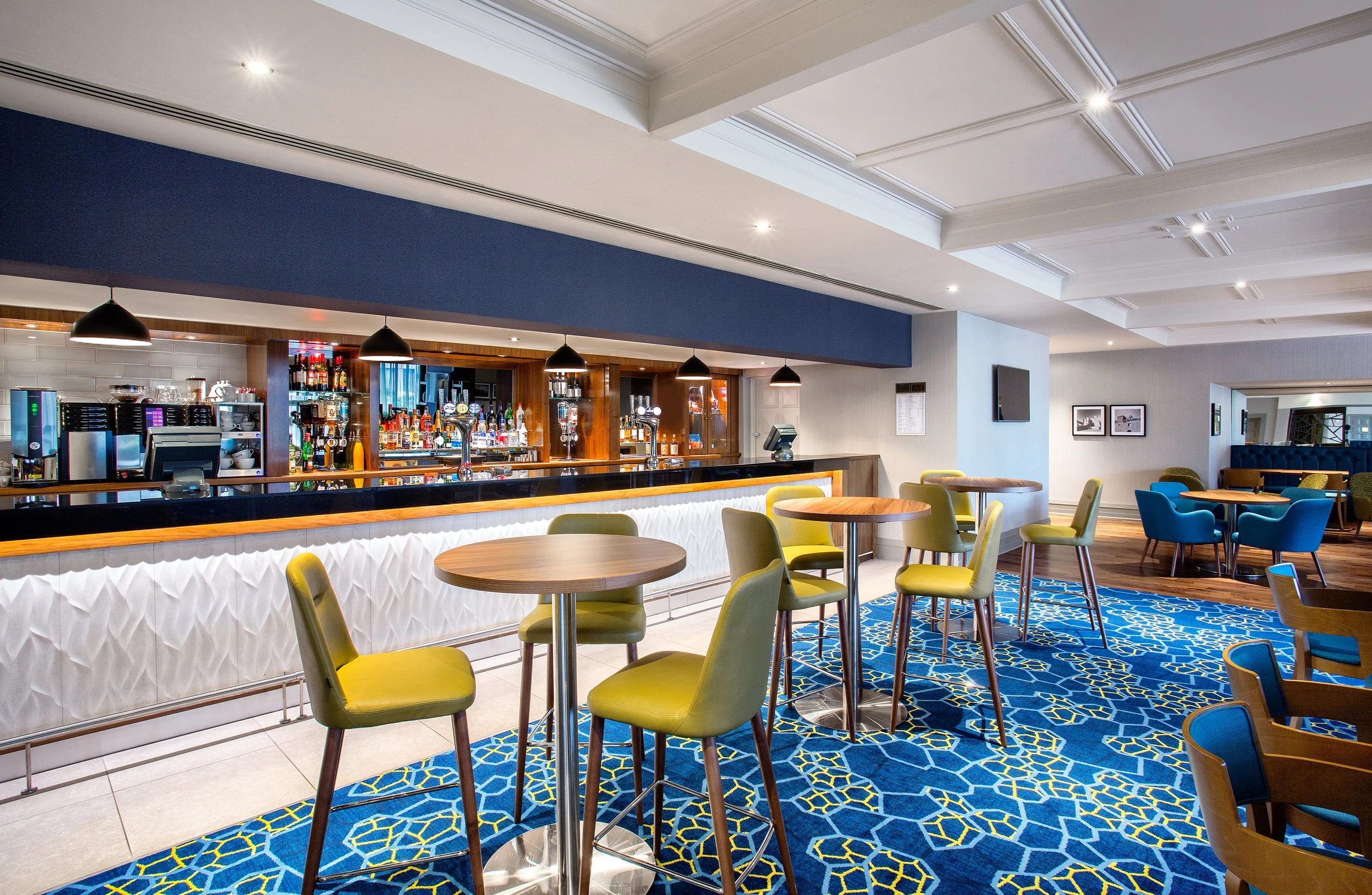 Hotel bar area at Jurys Inn, Aberdeen