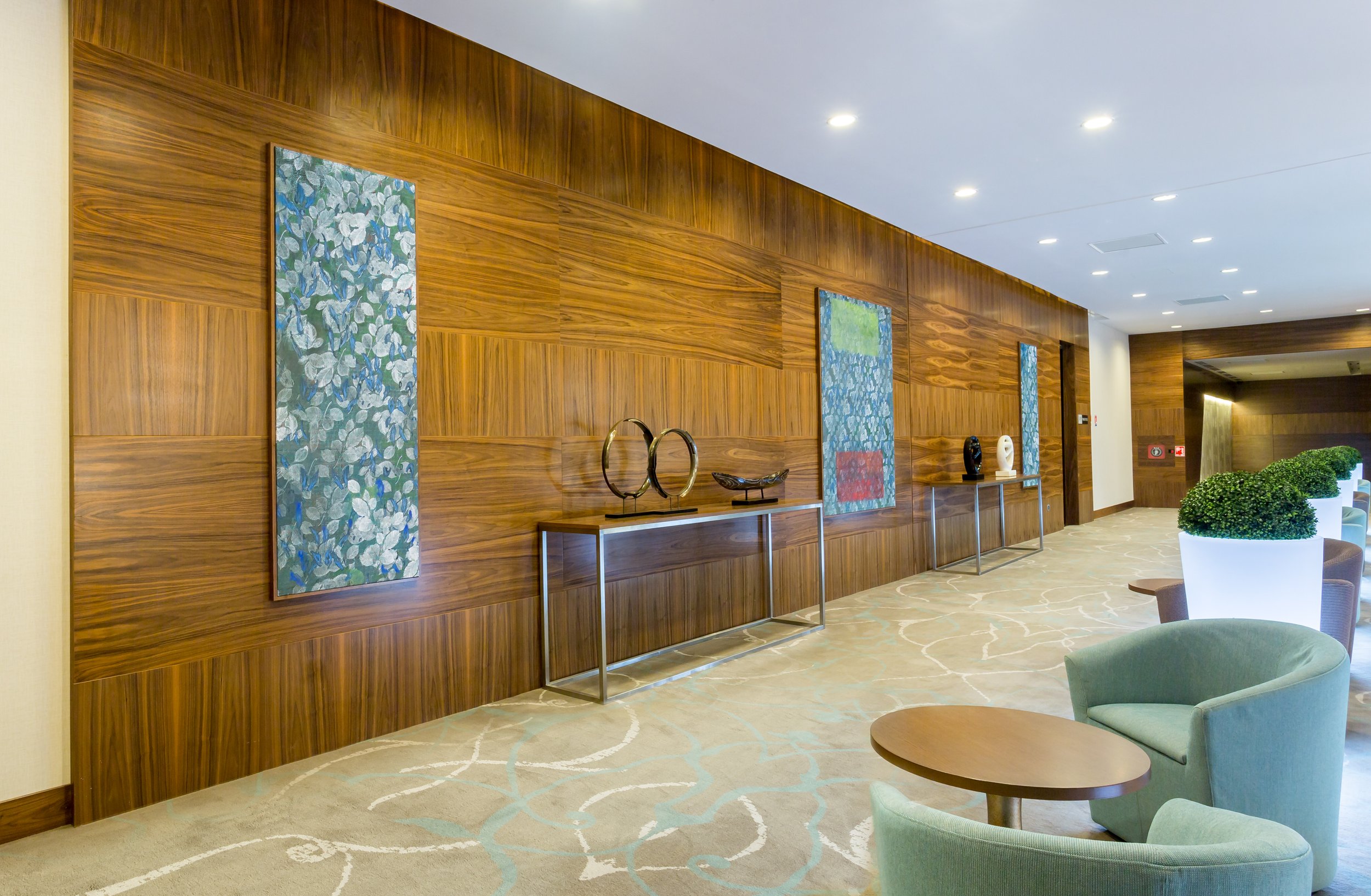 Mezzanine floor lounge seating at Hilton Garden Inn hotel in Tangier, Morocco