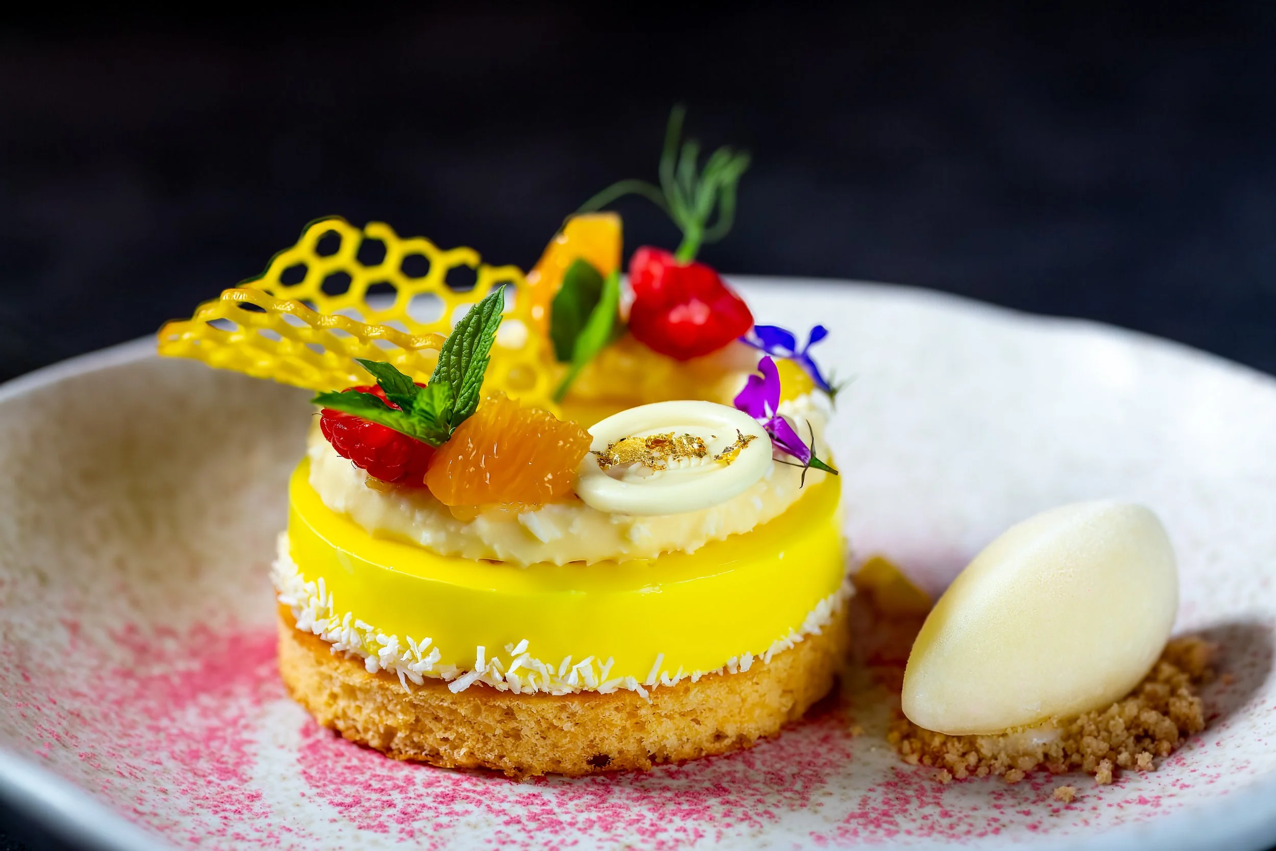 Madhu Yuzu Sense dessert – The Dilli, Haslemere – Restaurant Photography by Sequoia Studios
