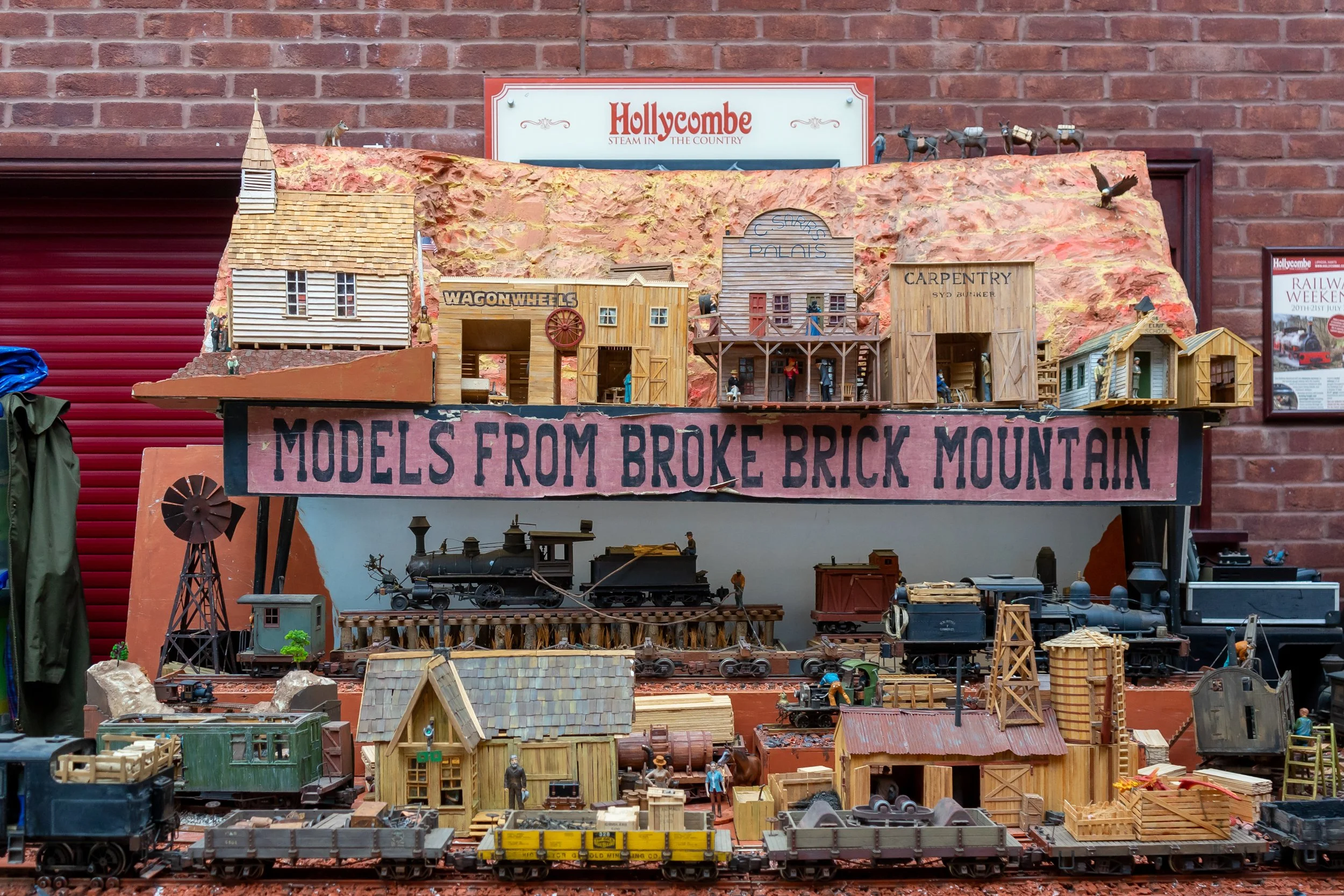 Model railway Broke Brick Mountain exhibit – Hollycombe Mega Model Weekend – Charitable Event Photography by Sequoia Studios