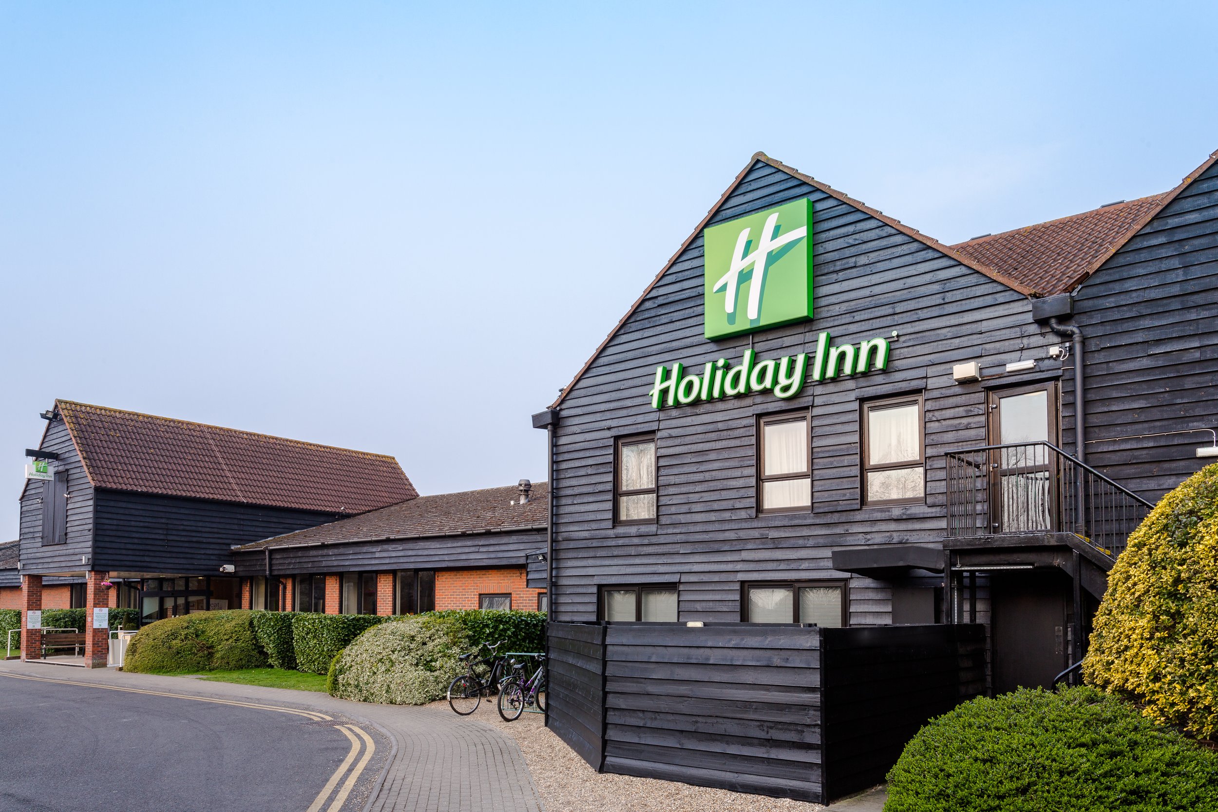 Daytime exterior of Holiday Inn hotel in Cambridge