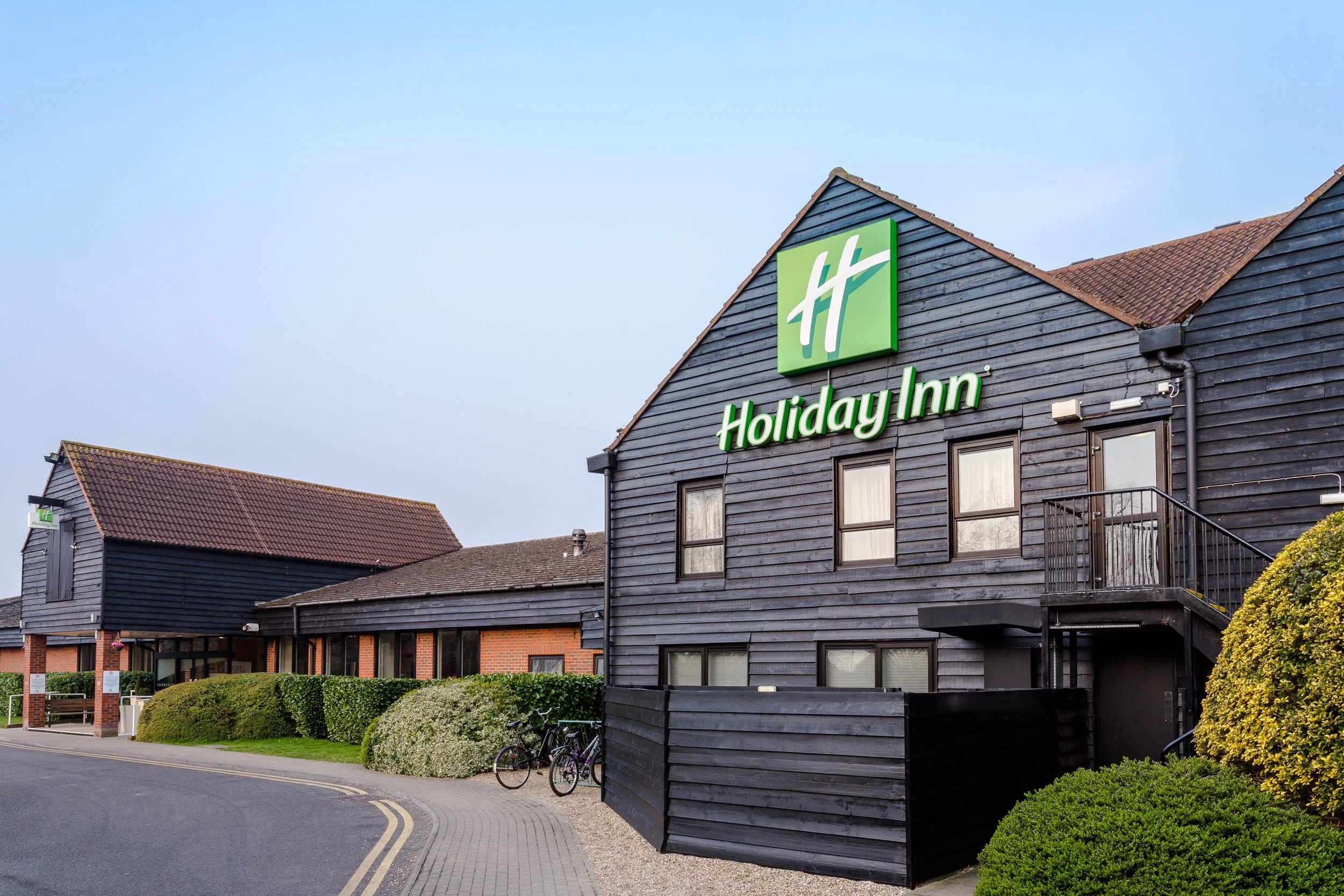 Daytime exterior of Holiday Inn hotel in Cambridge