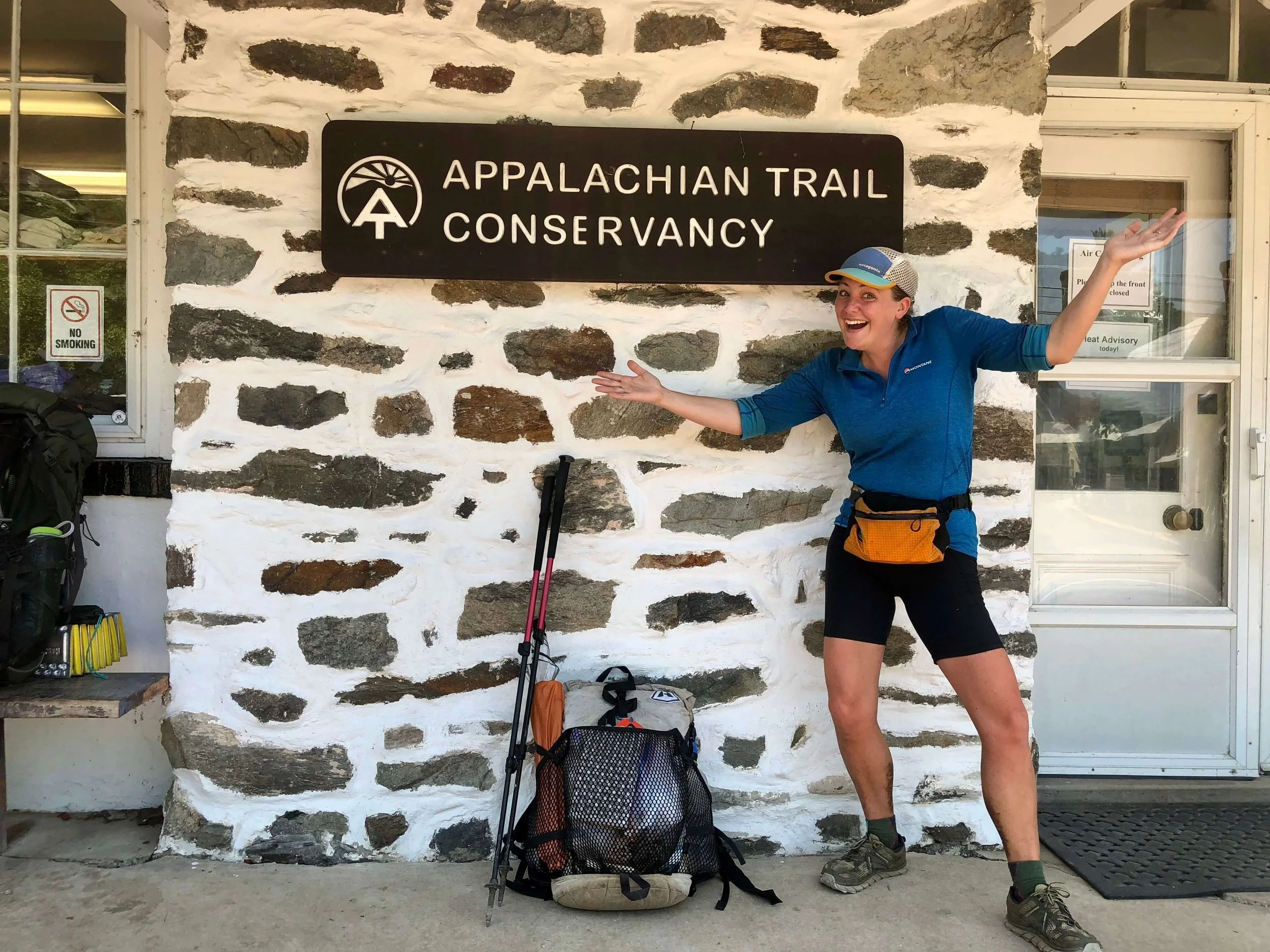 puff puff posing outside the appalachian trail conservancy building in west virginia in 2018
