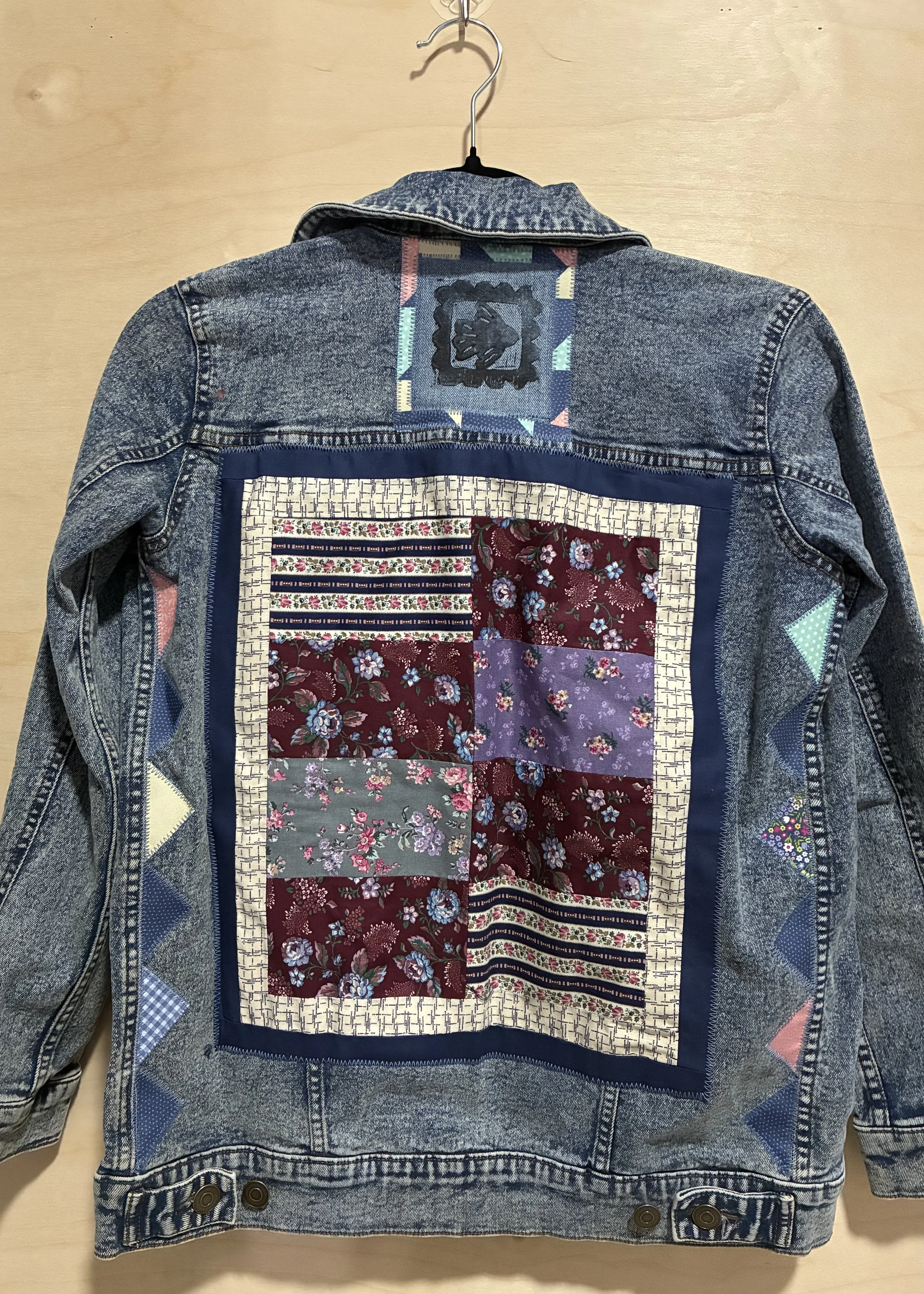 Floral Flag Denim Jacket (10-12)