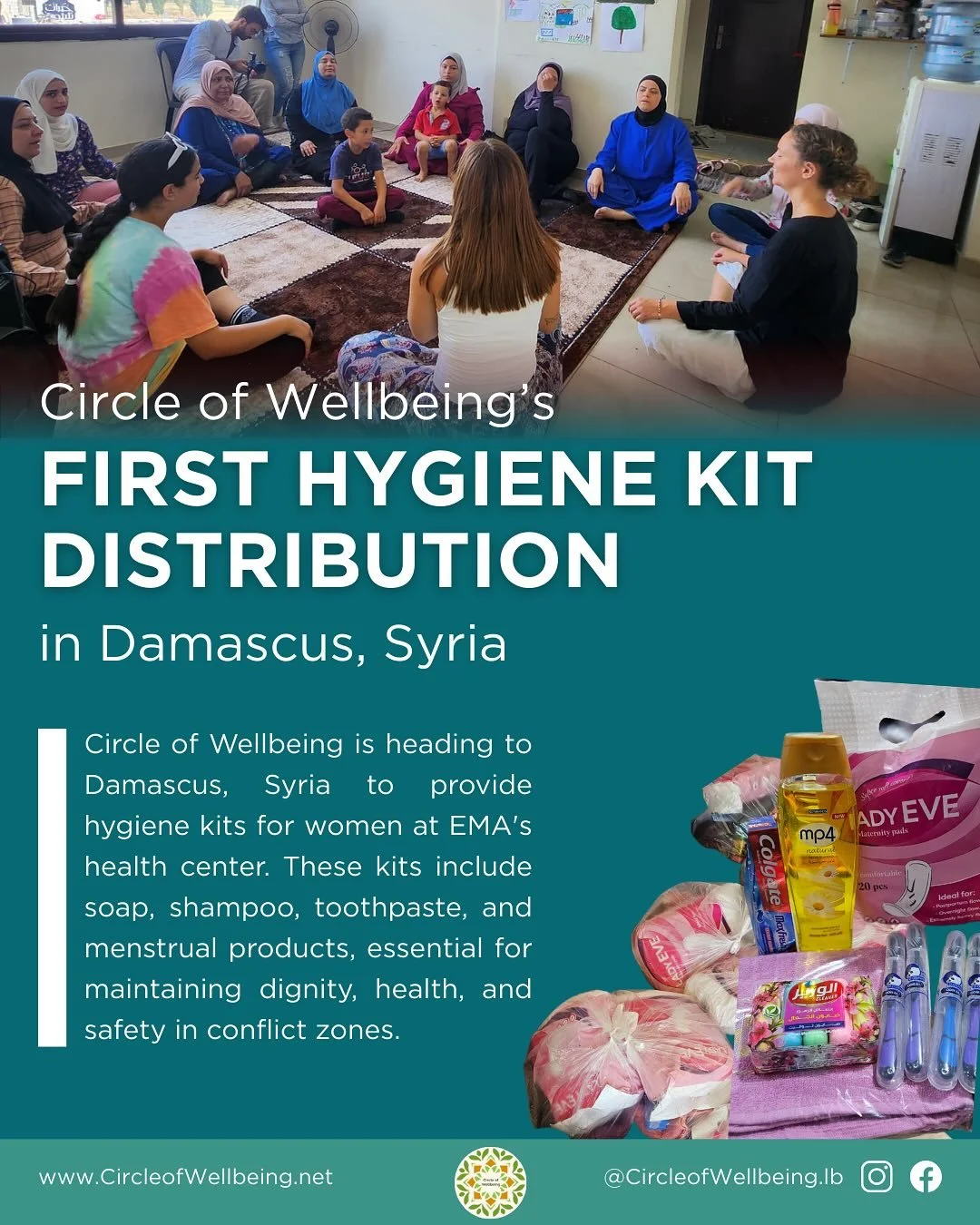 Together with our partners at @endlessmedicaladvantage health center, we&rsquo;ll be distributing hygiene kits to women in need. Each kit includes soap, shampoo, toothpaste, and menstrual products. These small essentials make a big difference in prot