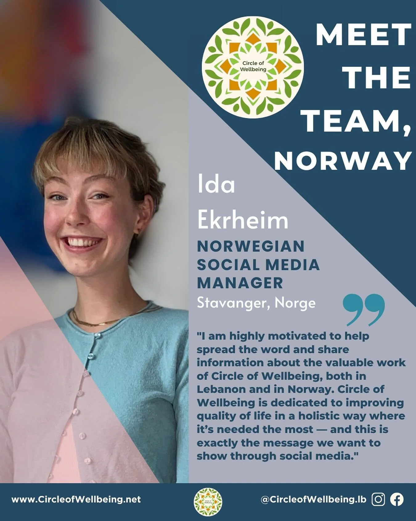 💫Meet Ida &ndash; Norwegian Social Media Manager

Ida manages our Norwegian-language social media and communications to help share our mission and stories. Her dedication, creativity, and warmth are a valued part of our mission.

Want to volunteer w