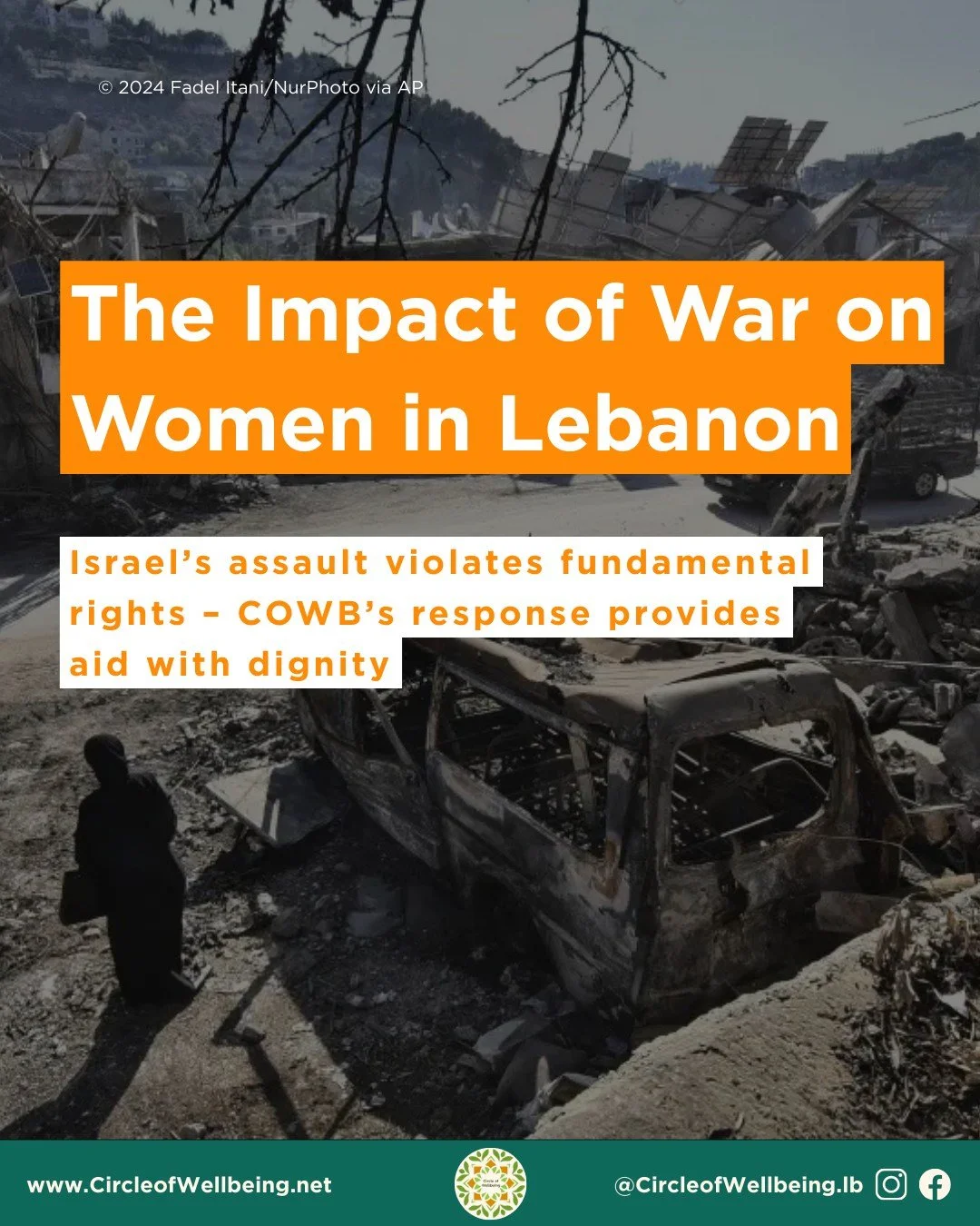 The ongoing war continues to shape daily life in Lebanon, and women are carrying much of its impact. Many are displaced, facing loss of income, and struggling to access basic hygiene items and safe spaces.

Circle of Wellbeing is responding by distri