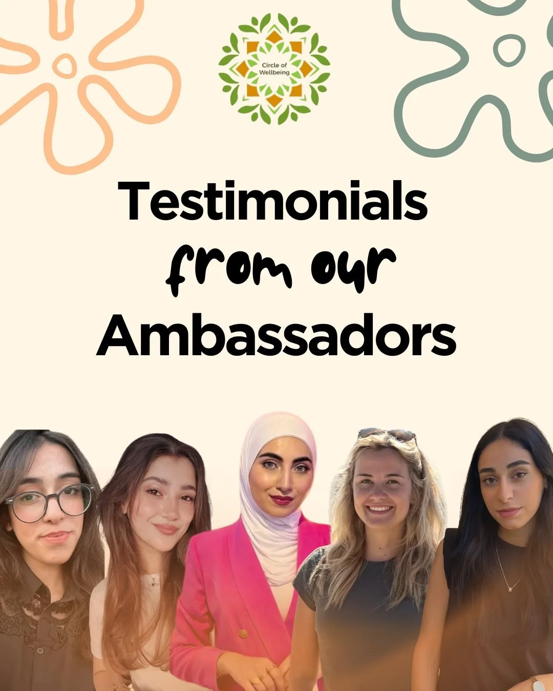 At Circle of Wellbeing, our Ambassador Program is about raising awareness, building solidarity, and inspiring action for women in Lebanon facing gender-based violence, mental health challenges, and economic hardship.

In this video, five of our ambas