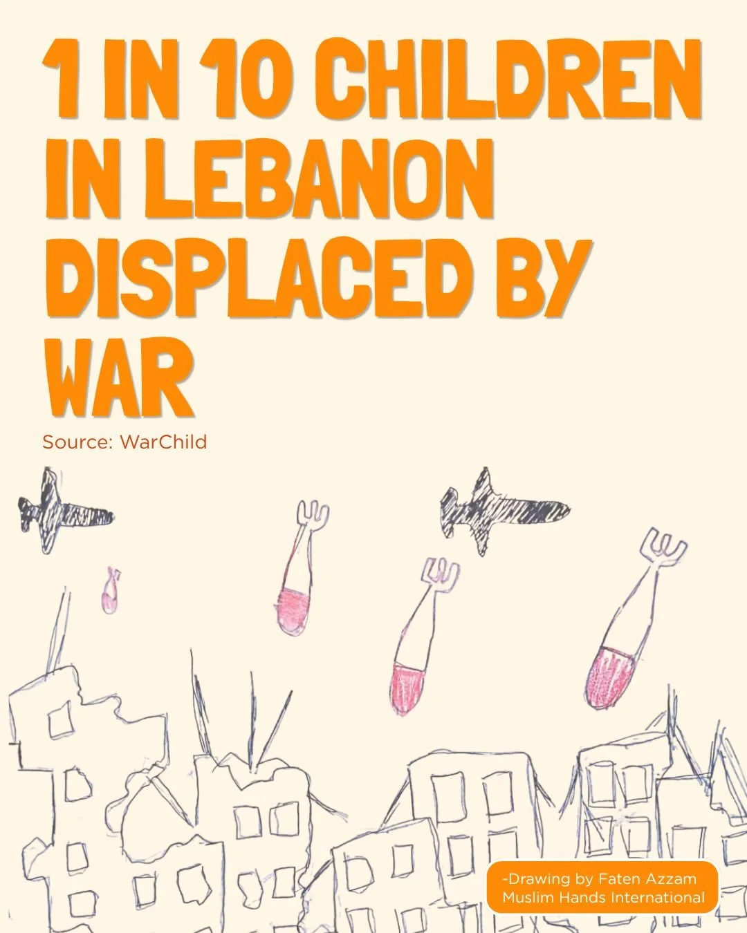 1 in 10 children in Lebanon displaced by war.

War is reshaping childhood in Lebanon.
In the Bekaa Valley, displaced children are not only facing fear and instability, but also the weight of caring for others. Many are taking on adult roles while the