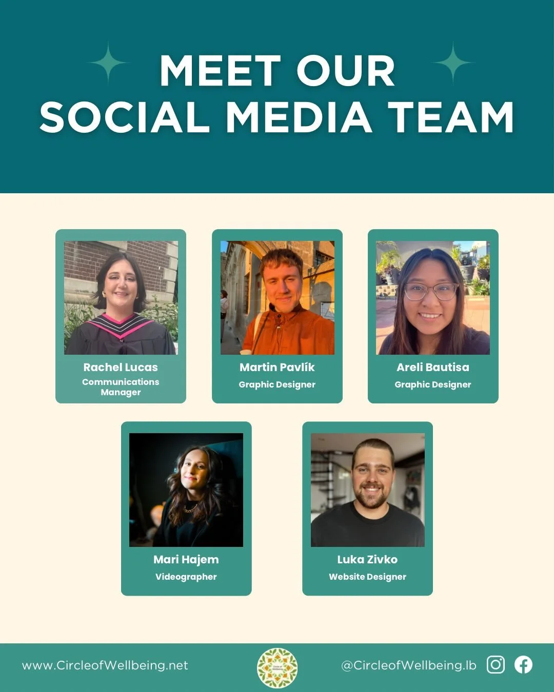 Meet the social media team behind Circle of Wellbeing

Our team helps share stories, raise awareness, and keep  you connected to what&rsquo;s happening on the ground. Thanks for being part of this community with us.