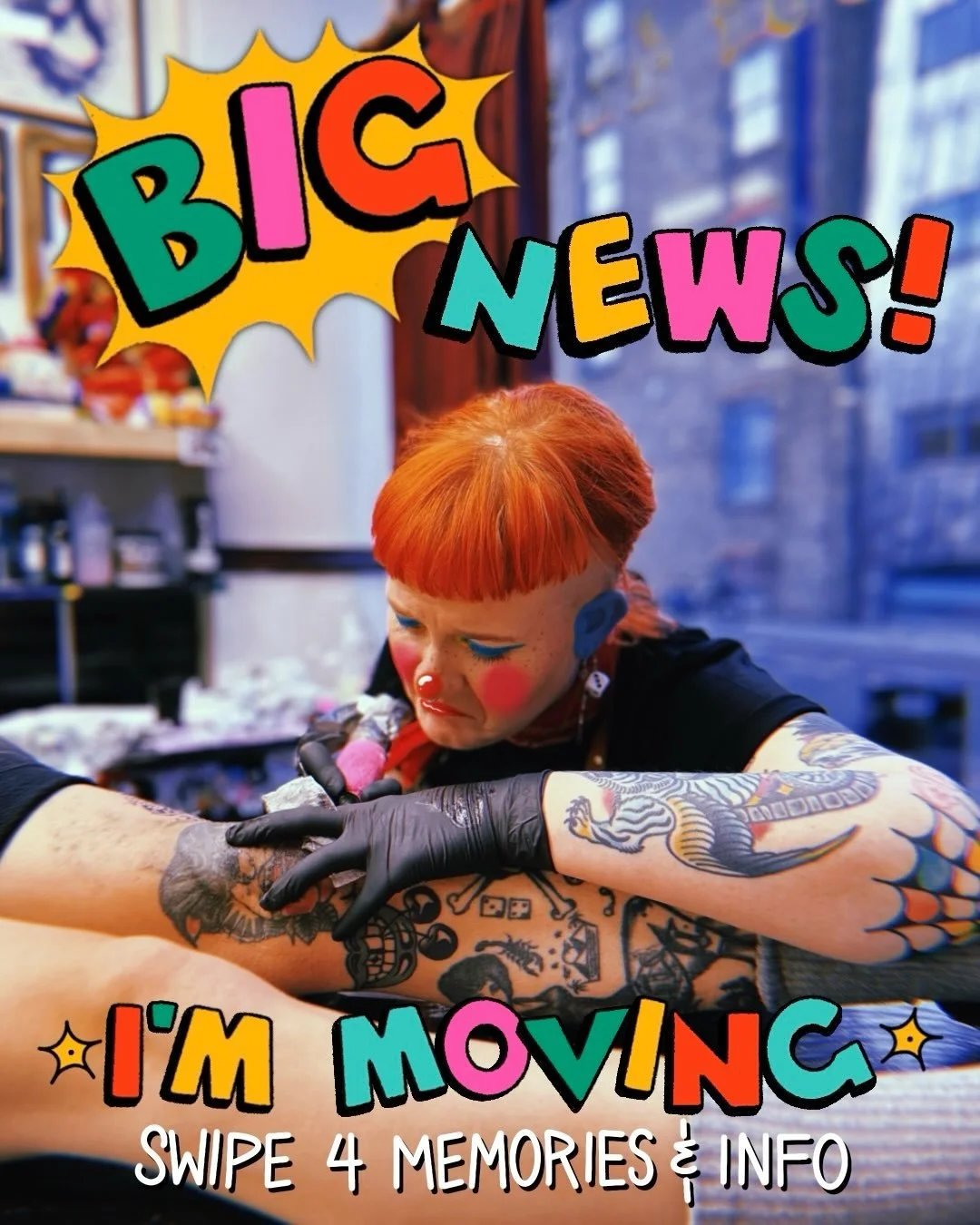 ✨🤡ANNOUNCEMENT!🤡✨

Hi, hello - it&rsquo;s me. With a long one&hellip; Coming here to tell you that as of the New Year I will be moving studios from my tatty home in Kings Cross Tattoo Parlour, around the corner to the phenomenal @leatherlanetattoo!