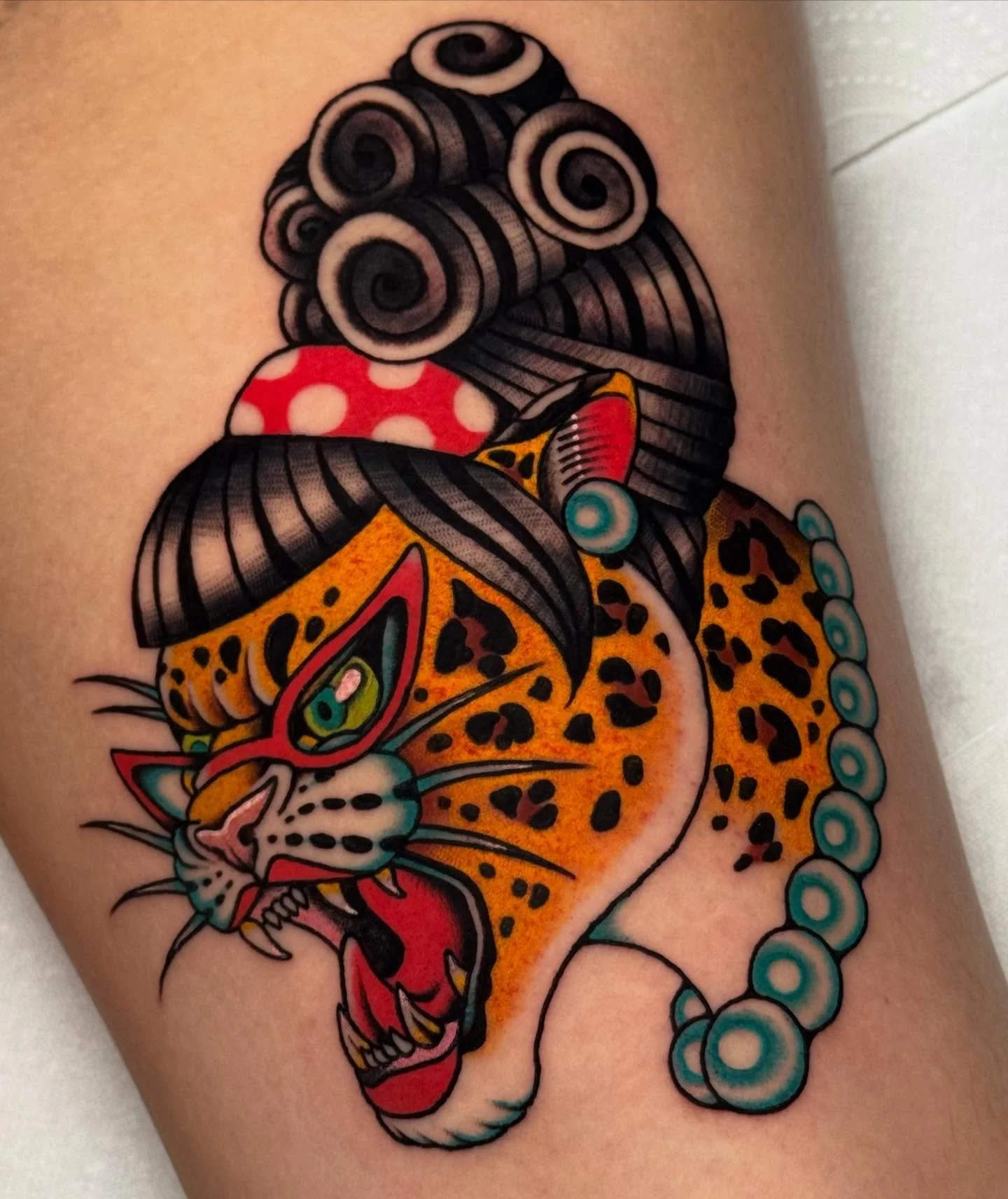 When Landry asked me to make this, I swore I was dreaming, but then we lived it the next day! Thank you so much for your strength 🐆💄✨

Fed up 1960&rsquo;s leopard lady made up from my flash - I think someone might have eaten her packed lunch from t