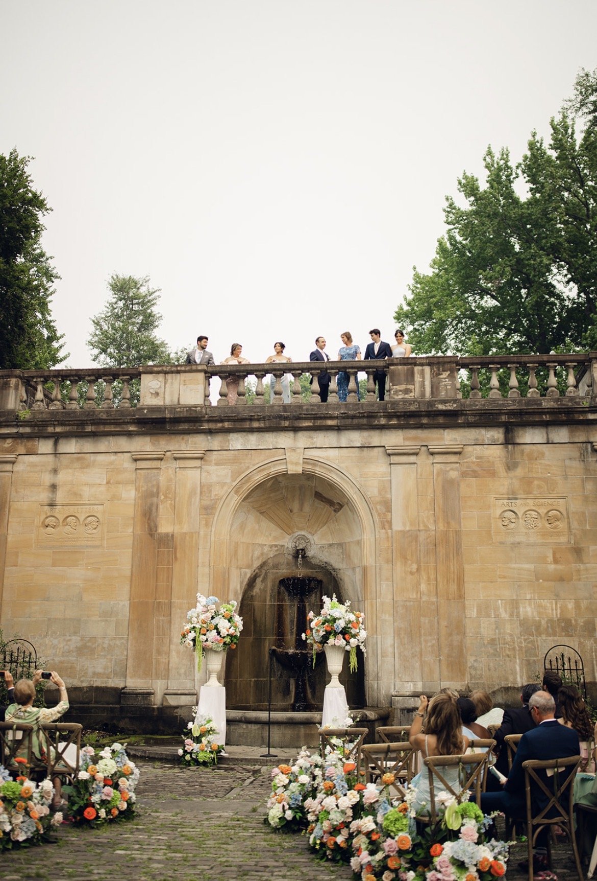 A soft summer wedding palette inspired by warm evenings, flourishing gardens, and Italian romance.