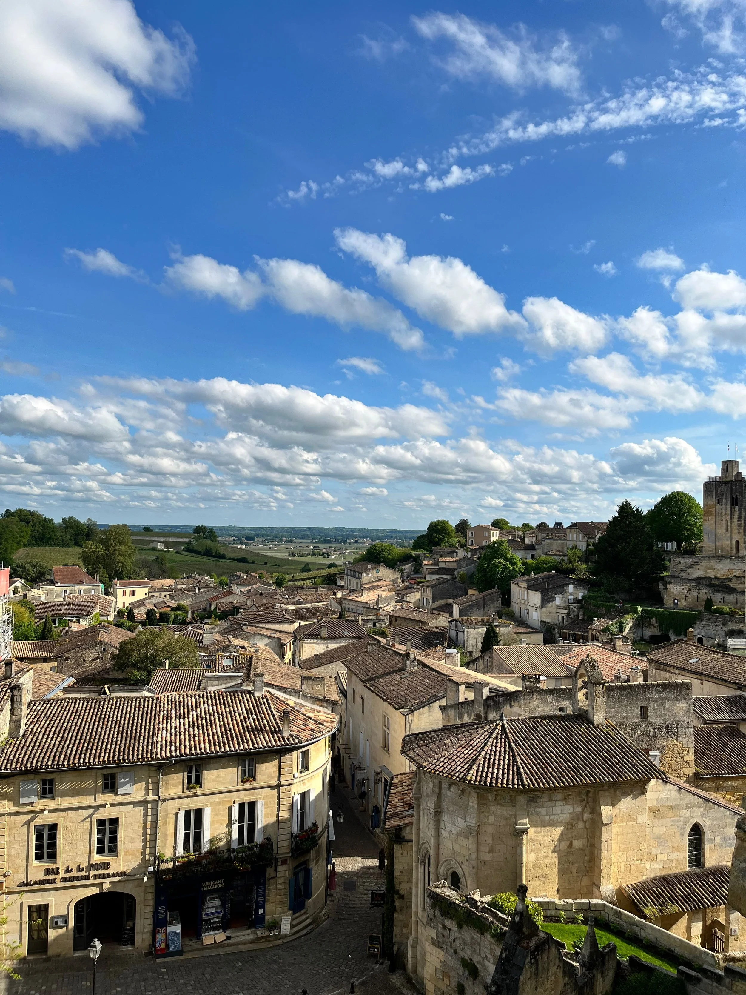 The view out across Saint-Emilion, where the garagiste movement was born