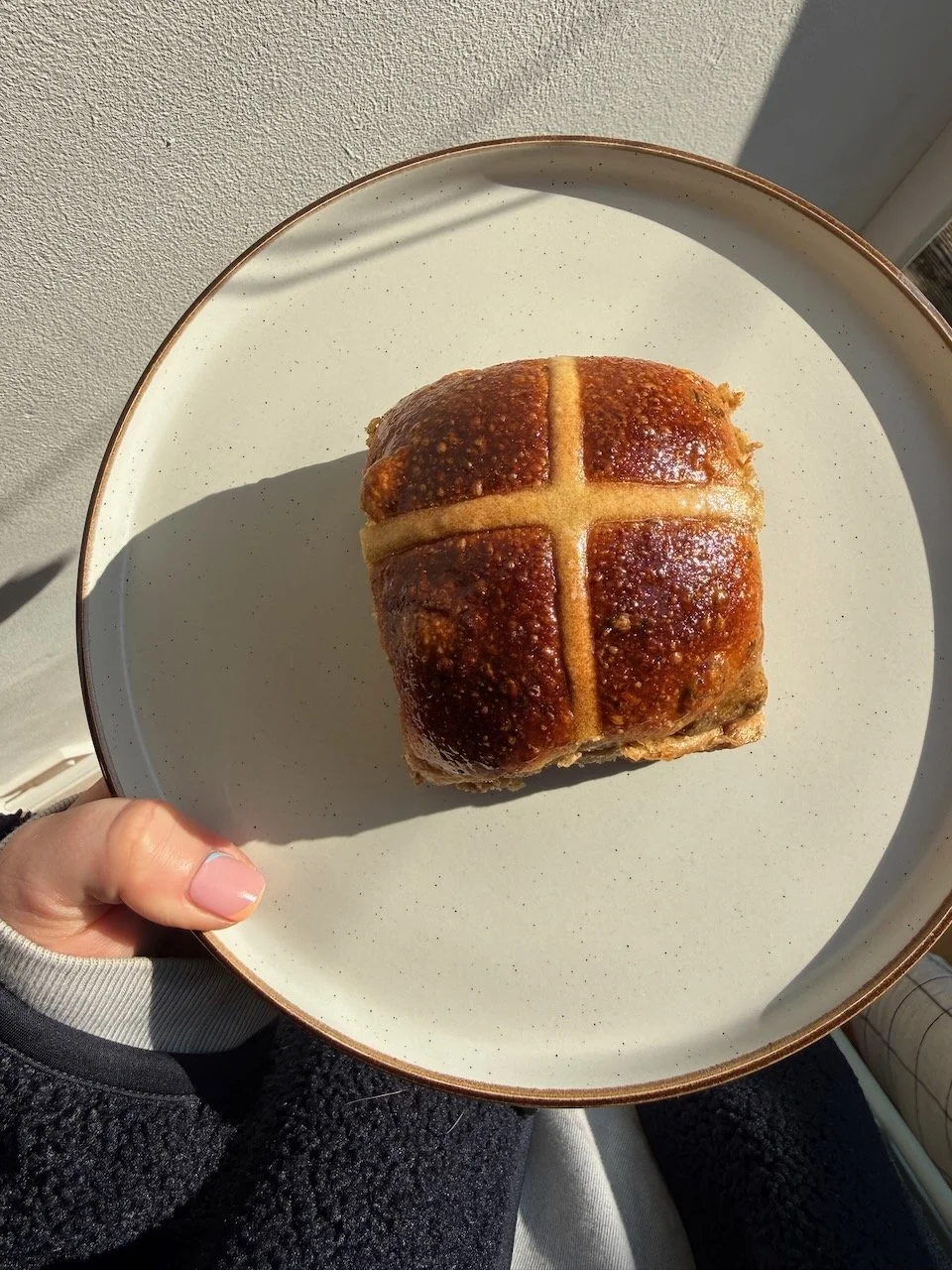 An Eric's bun in all its glory