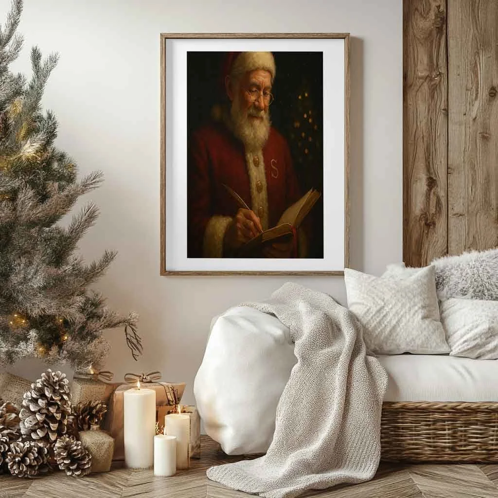 Vintage Christmas Santa Portrait