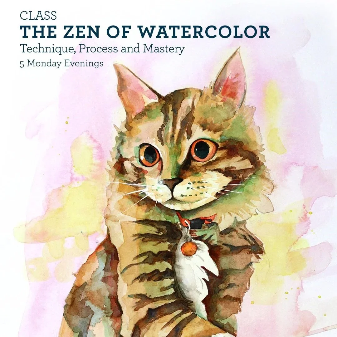 The Zen of Watercolor LEVEL 2: Technique, Process and Mastery- Monday Evenings (5 Week Session) 