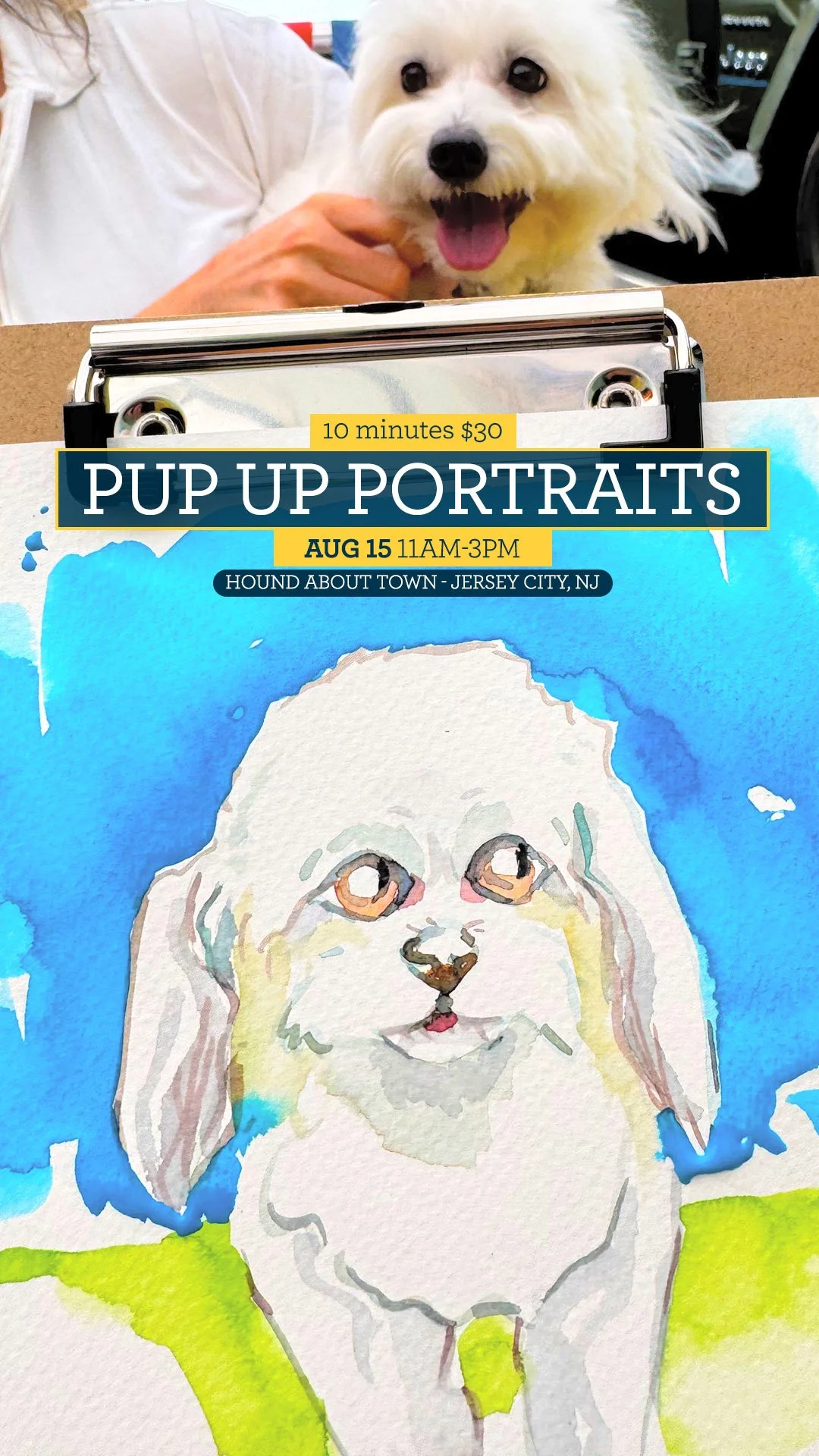 Pup Up Portraits at Hound About Town with Bead Bar