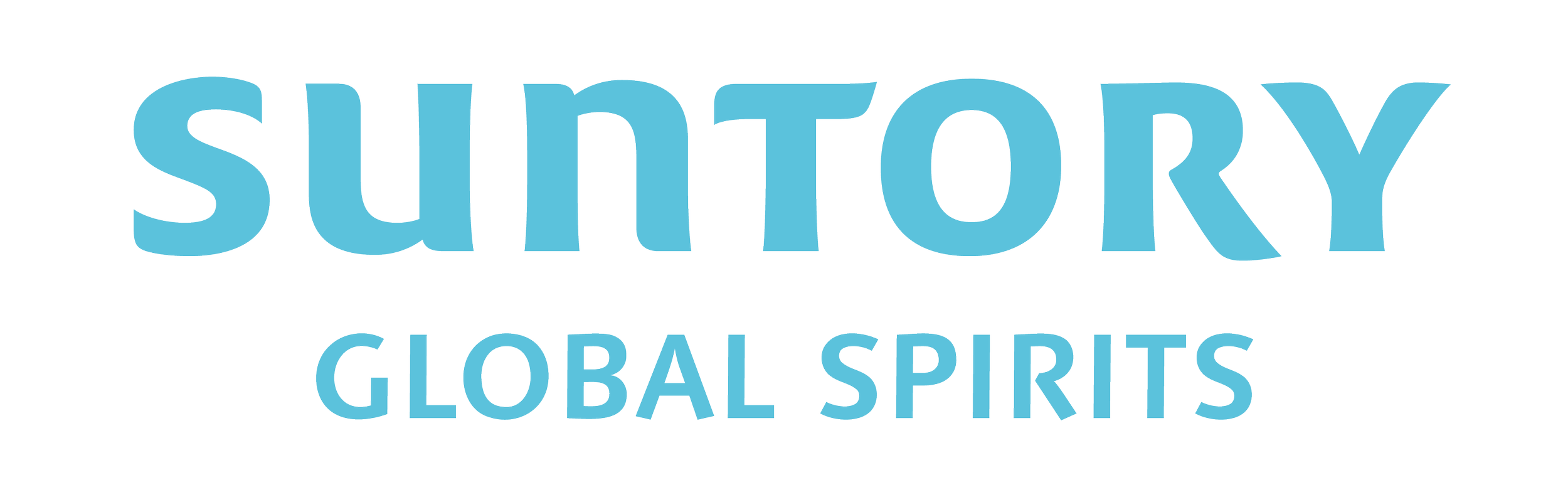 Suntory logo with blue text saying Suntory Global Spirits