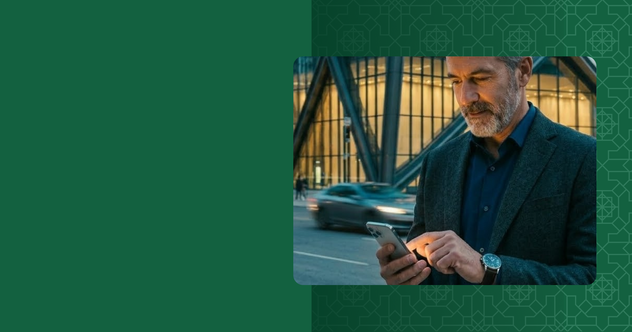 Investor-focused lifestyle image supporting fintech product credibility and trust themes