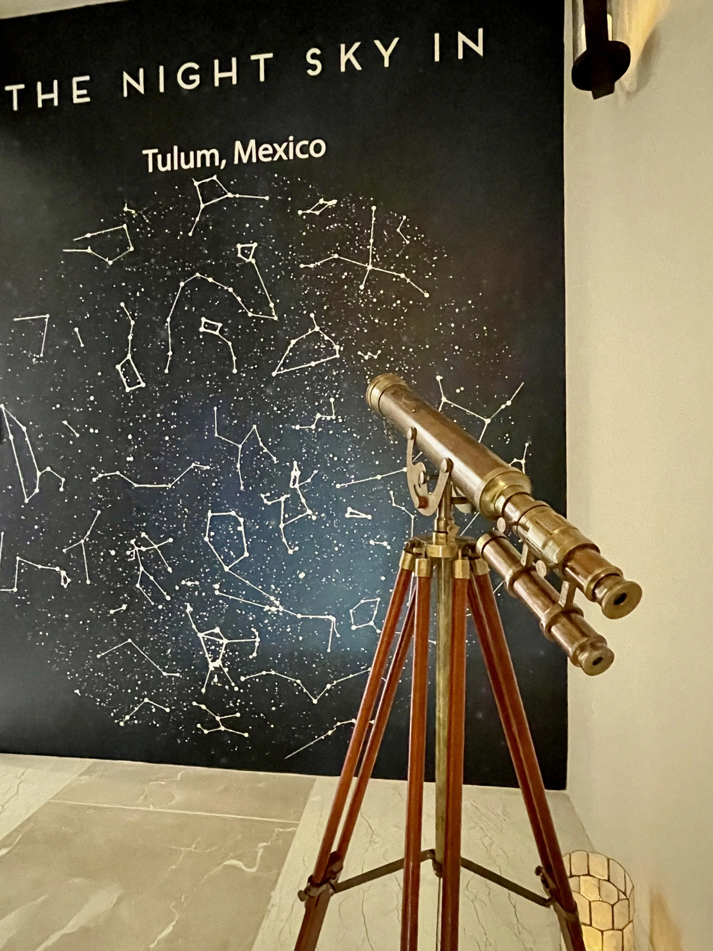 telescope and wall mural