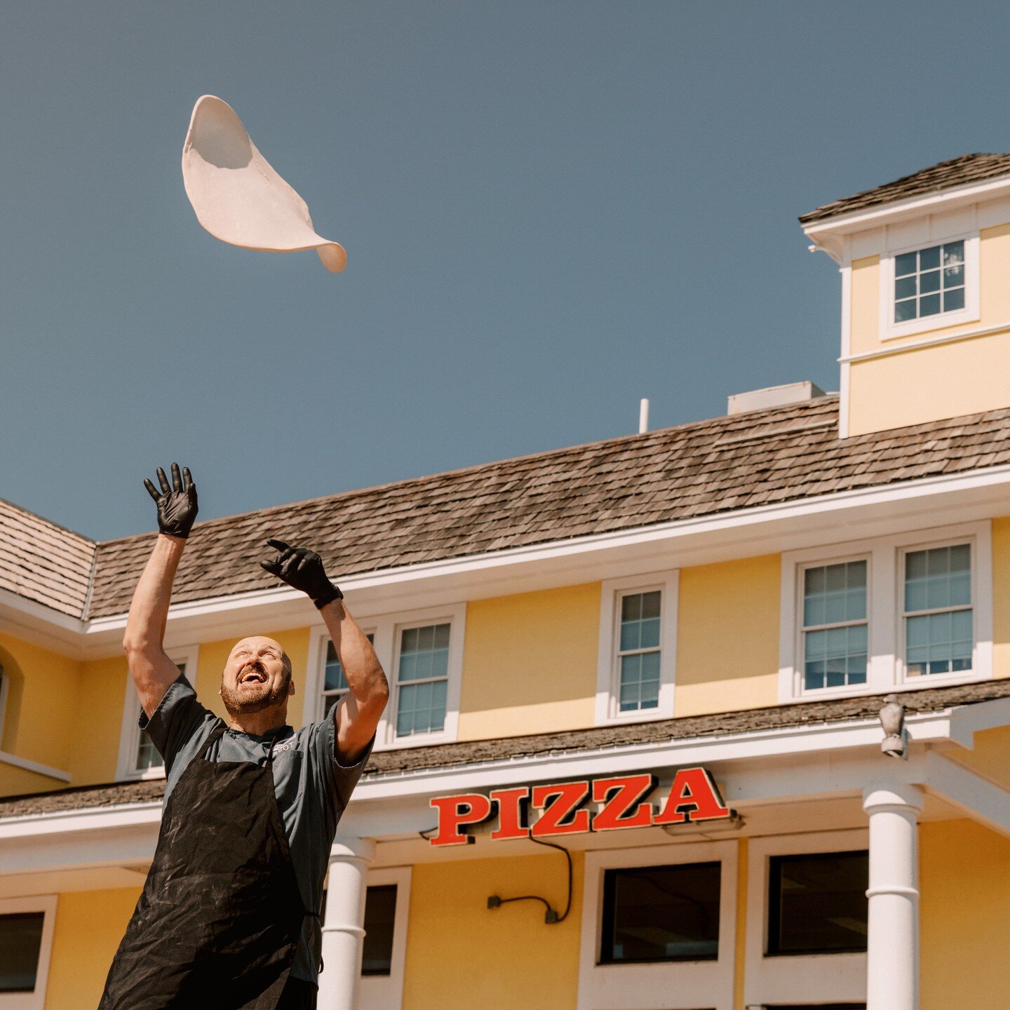 Psst...hey you! Yeah, you! 

We promise not to hand toss your pizza outside 😬 but we think if you come on in and grab a bite to eat, you'll be able to see why we're a local favorite and it's not just because we have made from scratch dough either! (