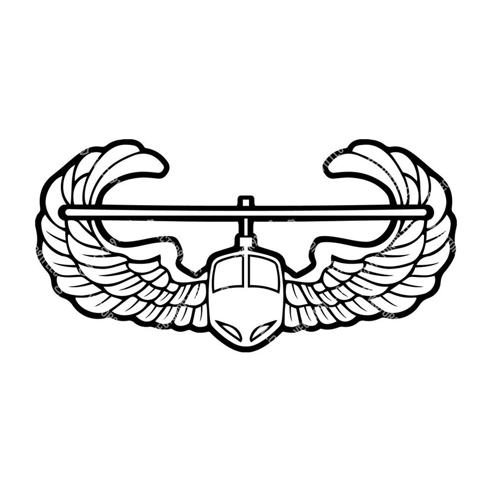 Army Air Assault Badge Vector  High-Quality Design for Woodworking,  Engraving and Printing - Download Ready-Made Police & First Responder Badge  Vectors - Vector911